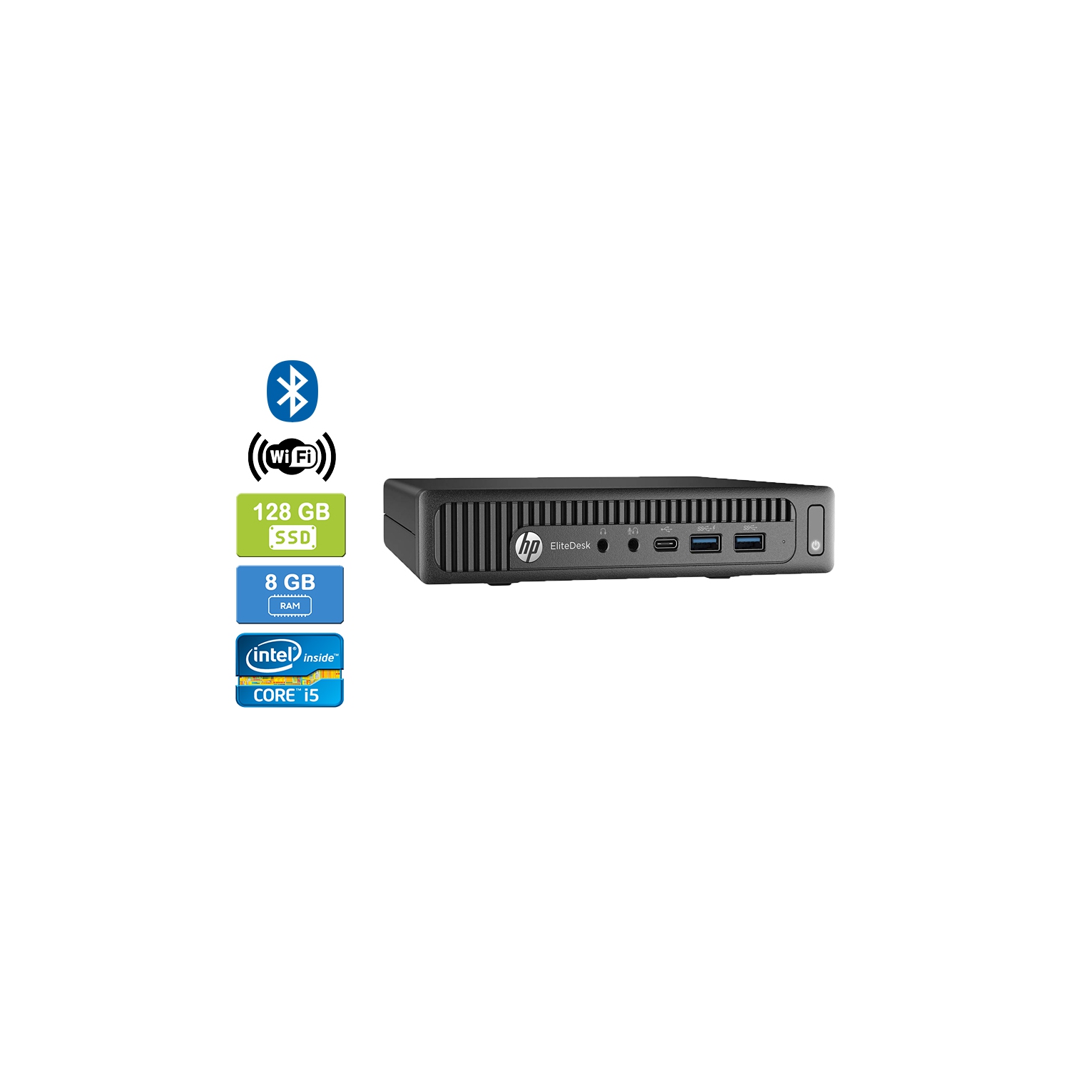 Remis à neuf: HP 800 G2 MINI Intel Core i5-6500T 2.50 GHz, 8GB, 128GB SSD, Win 10 Pro