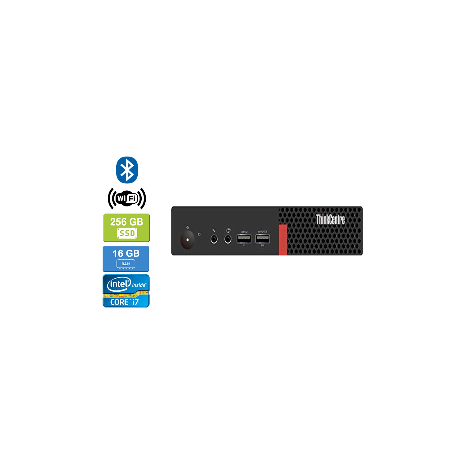 Refurbished - LENOVO M910 TINY Intel Core i7-6700T 2.80 GHz, 16GB, 256GB SSD, Win 10 Pro