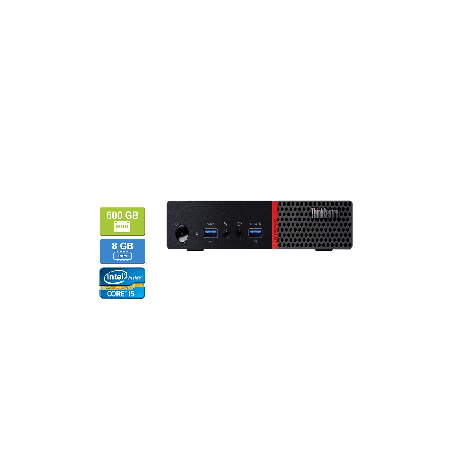 Remis à neuf: LENOVO M900 TINY Intel Core i5-6500T 2.50 GHz, 8GB, 500GB HDD, Win 10 Pro