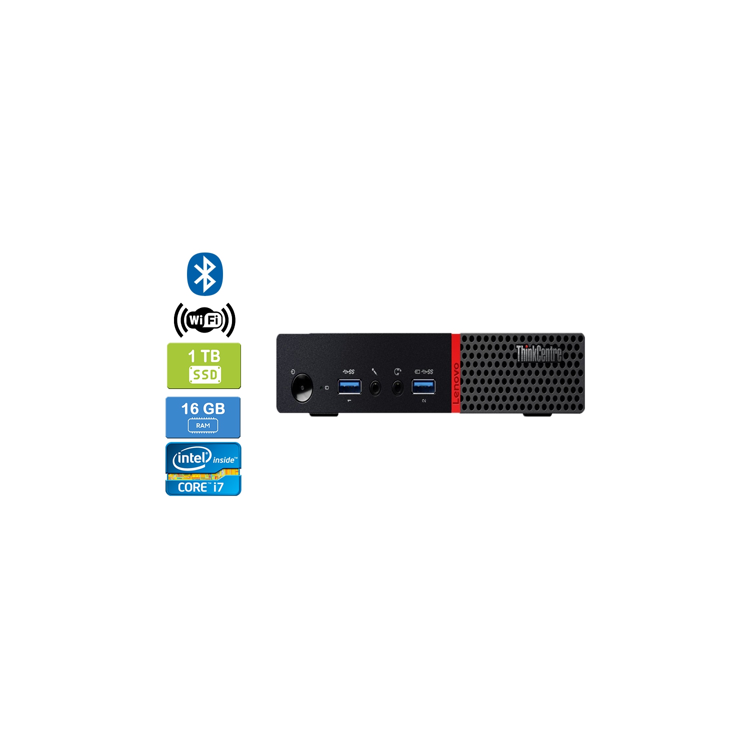 Refurbished - LENOVO M700 TINY Intel Core i7-6700T 2.80 GHz, 16GB, 1TB SSD, Win 10 Pro