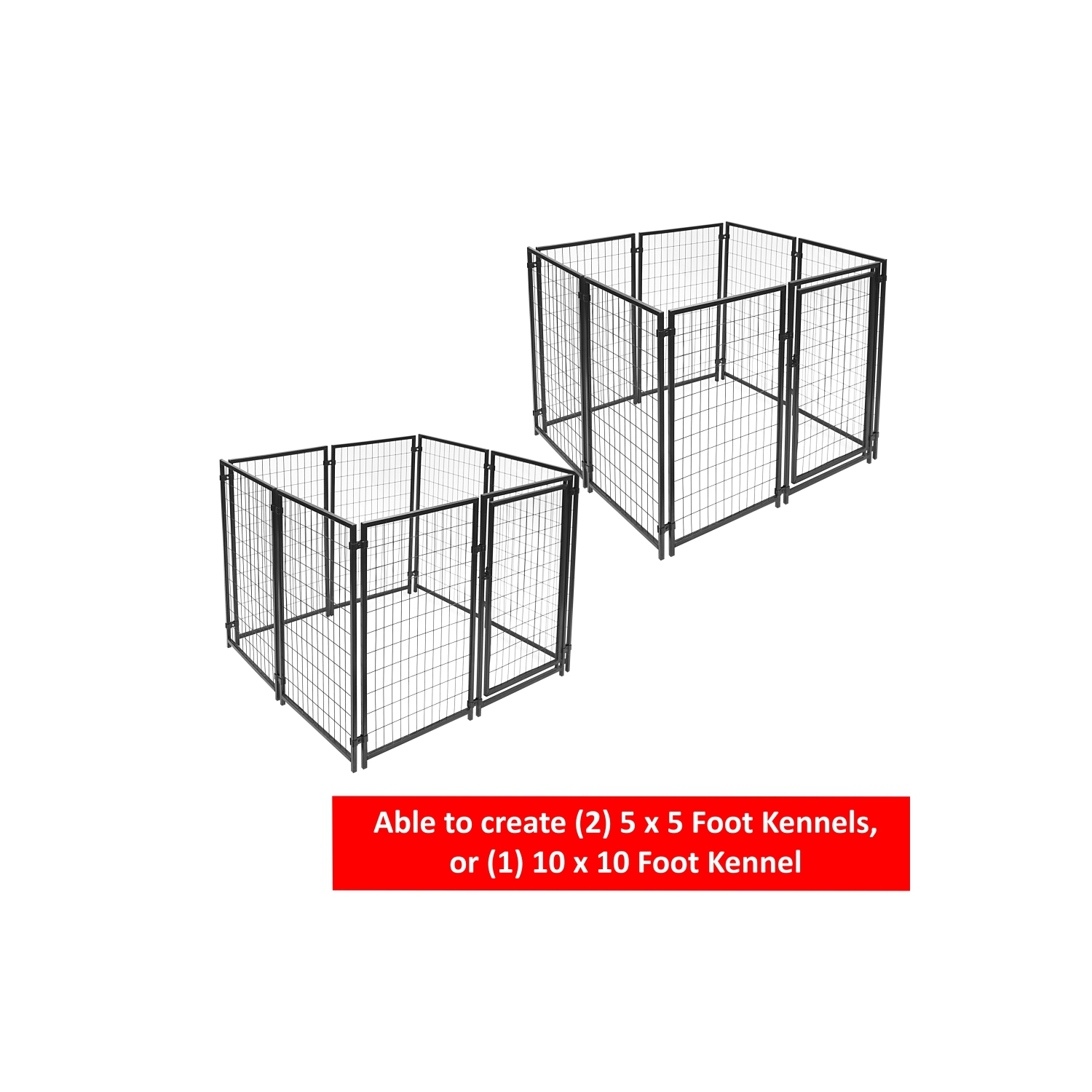 ALEKO® 2DK5X5X4SQ Dog Kennel Heavy Duty Pet Playpen 10X10X4 Foot Dog Exercise Pen Cat Fence Run for Chicken Coop Hens House