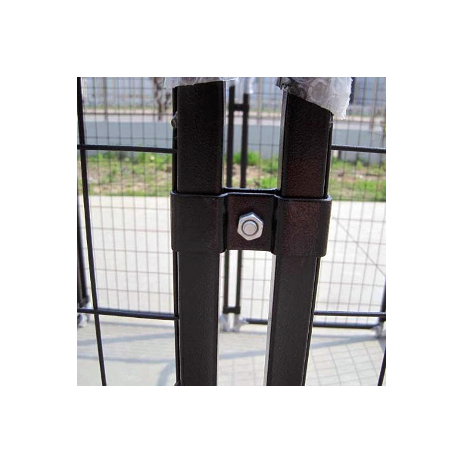 ALEKO® 2DK5X5X4SQ Dog Kennel Heavy Duty Pet Playpen 10X10X4 Foot Dog Exercise Pen Cat Fence Run for Chicken Coop Hens House