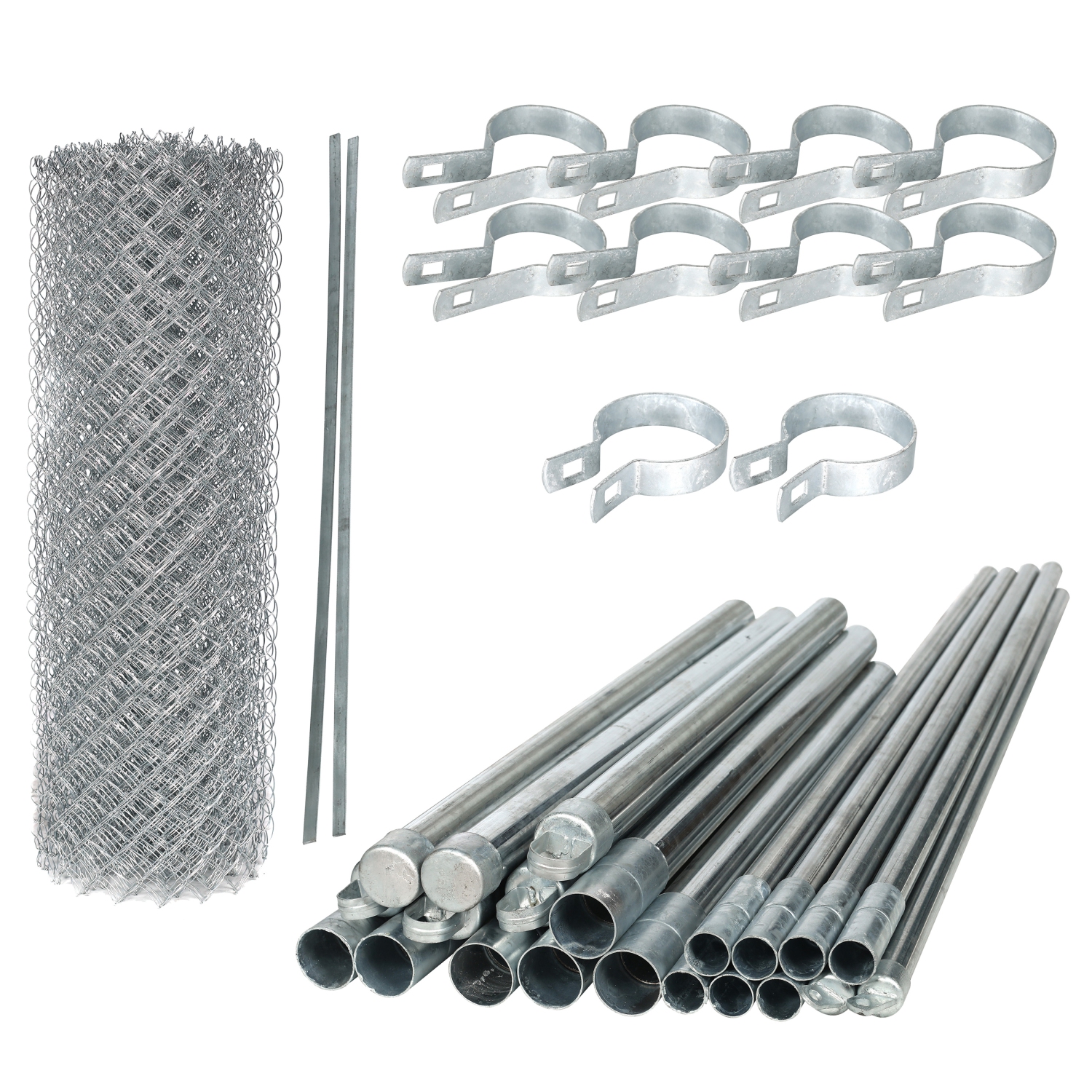 ALEKO® Galvanized Steel Chain Link Fence 5X50 Feet Complete Kit