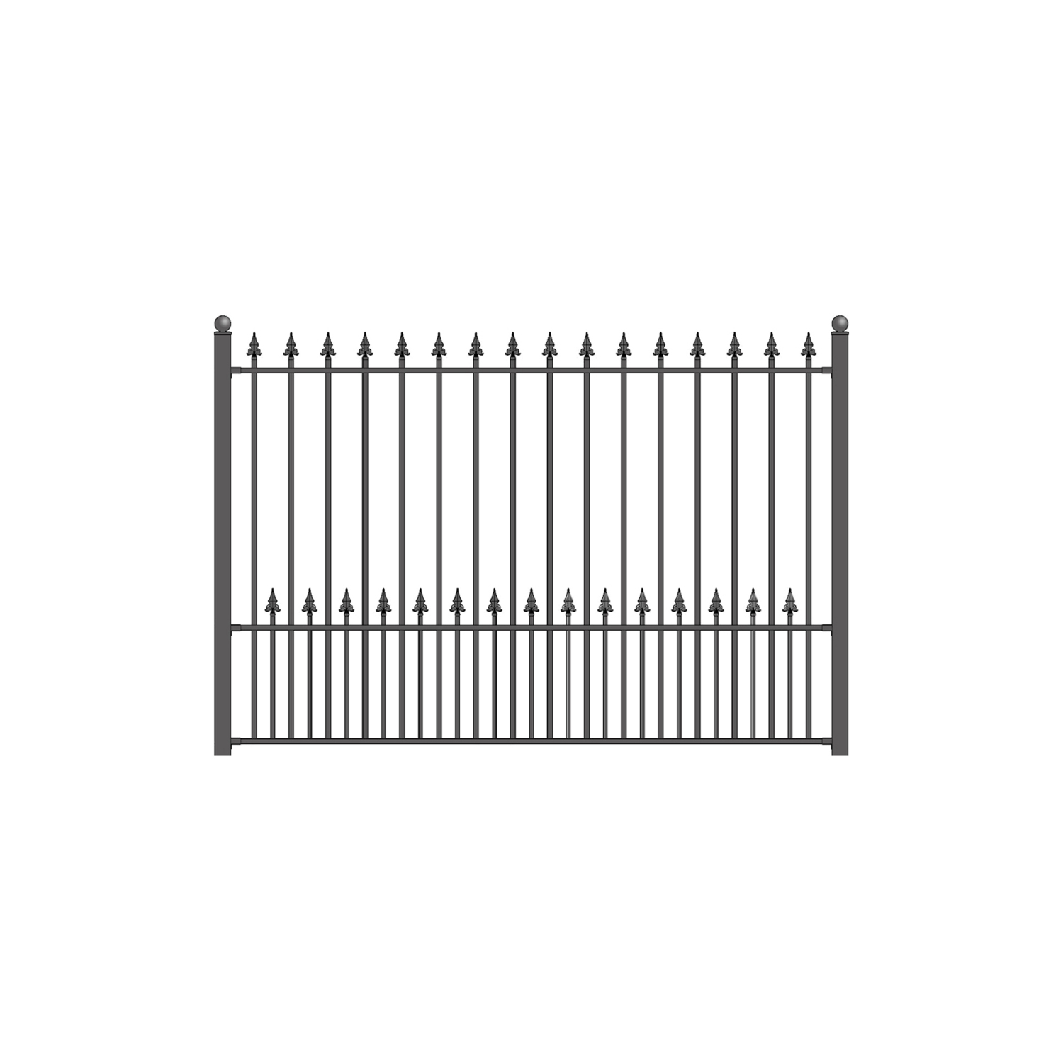 ALEKO® NEW 8' x 5' IRON DRIVEWAY STEEL FENCE MUNICH STYLE