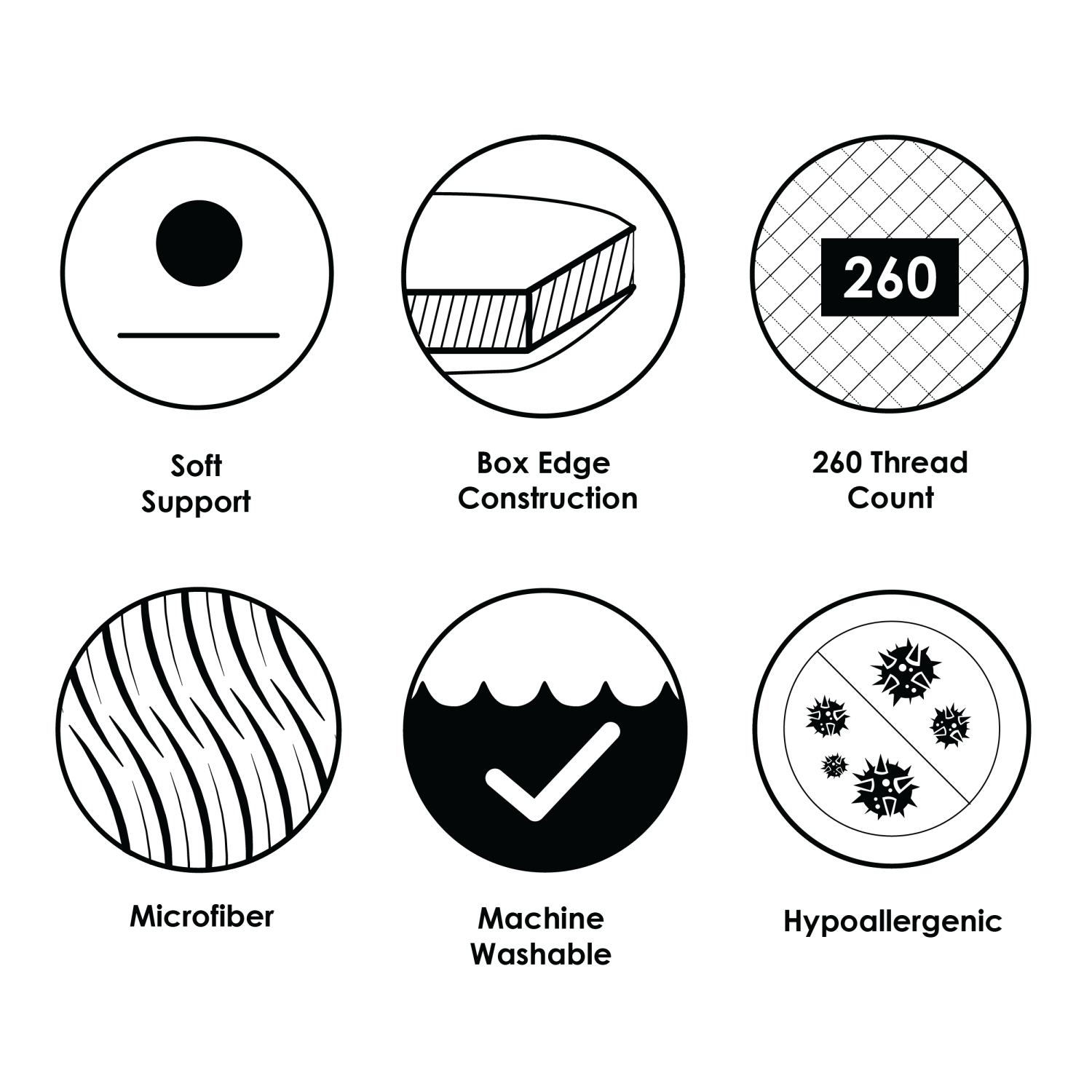 Canadian Down & Feather Co - Pair d'oreillers en microfibre alternative au duvet - Support mou - King Size