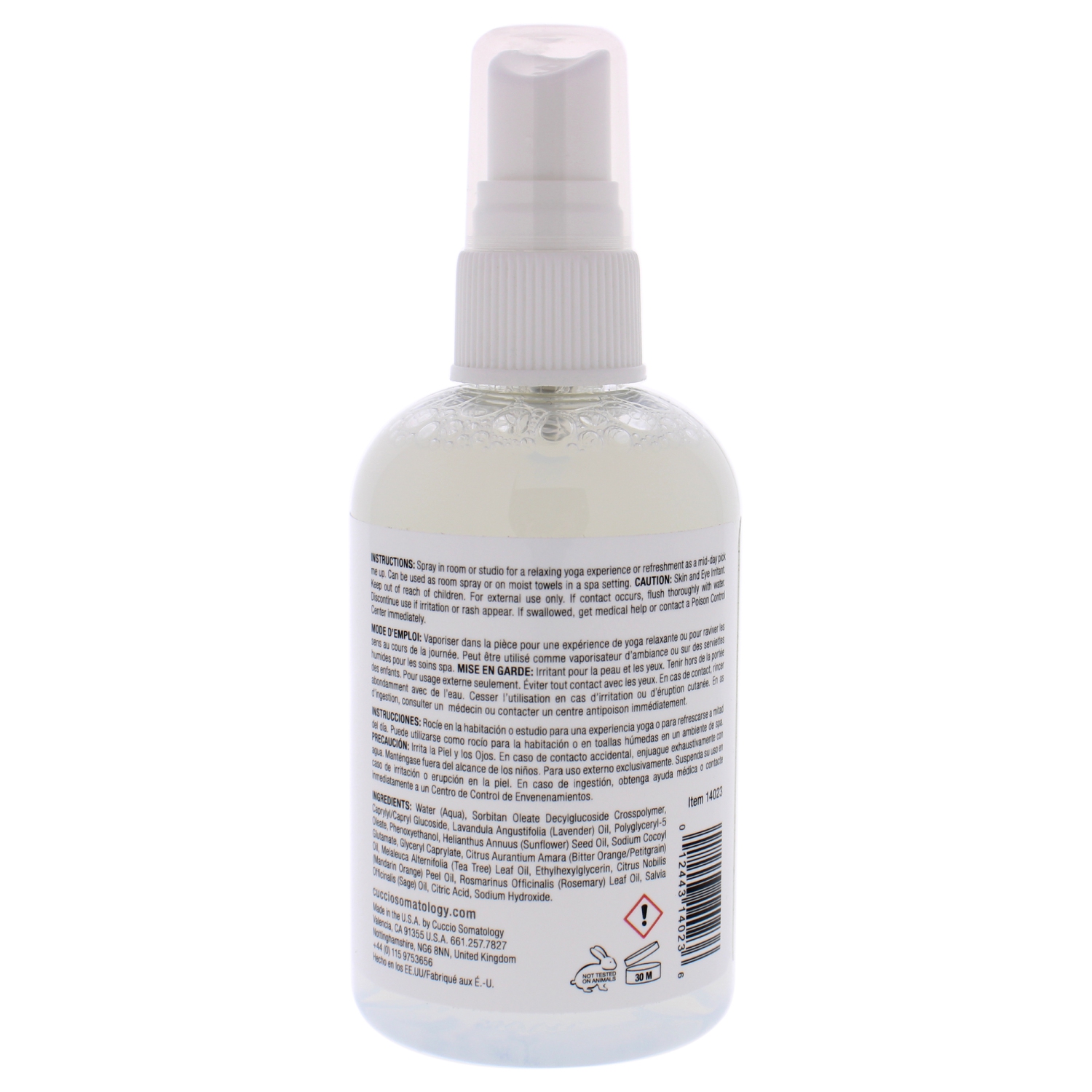 Somatology Yogahhh Aura Mist de Cuccio Somatology pour Unisexe - 4&nbsp;oz Room Spray