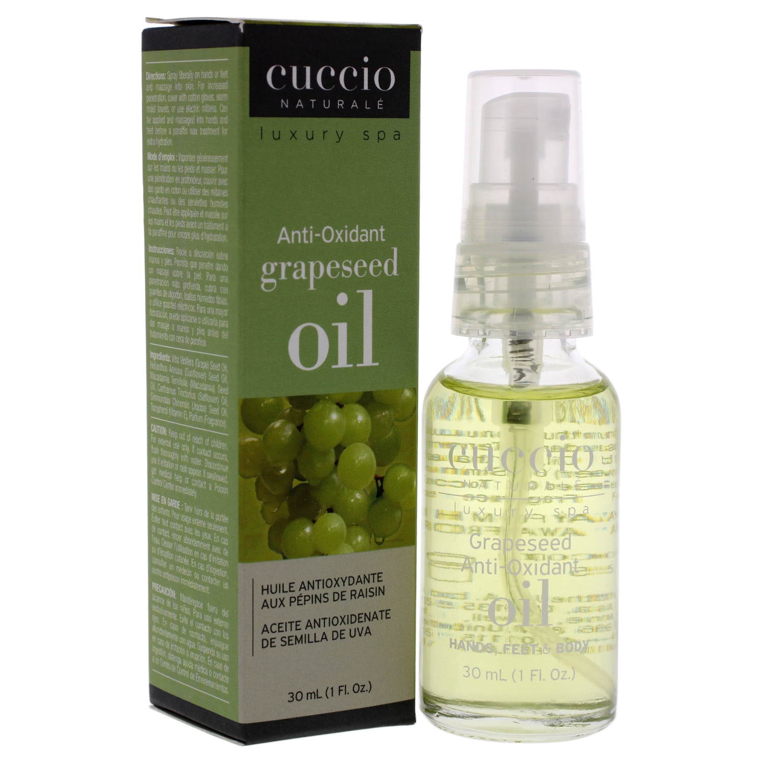 Huile anti-oxydante de pépins de raisin par Cuccio Natale pour femme - huile 1&nbsp;oz