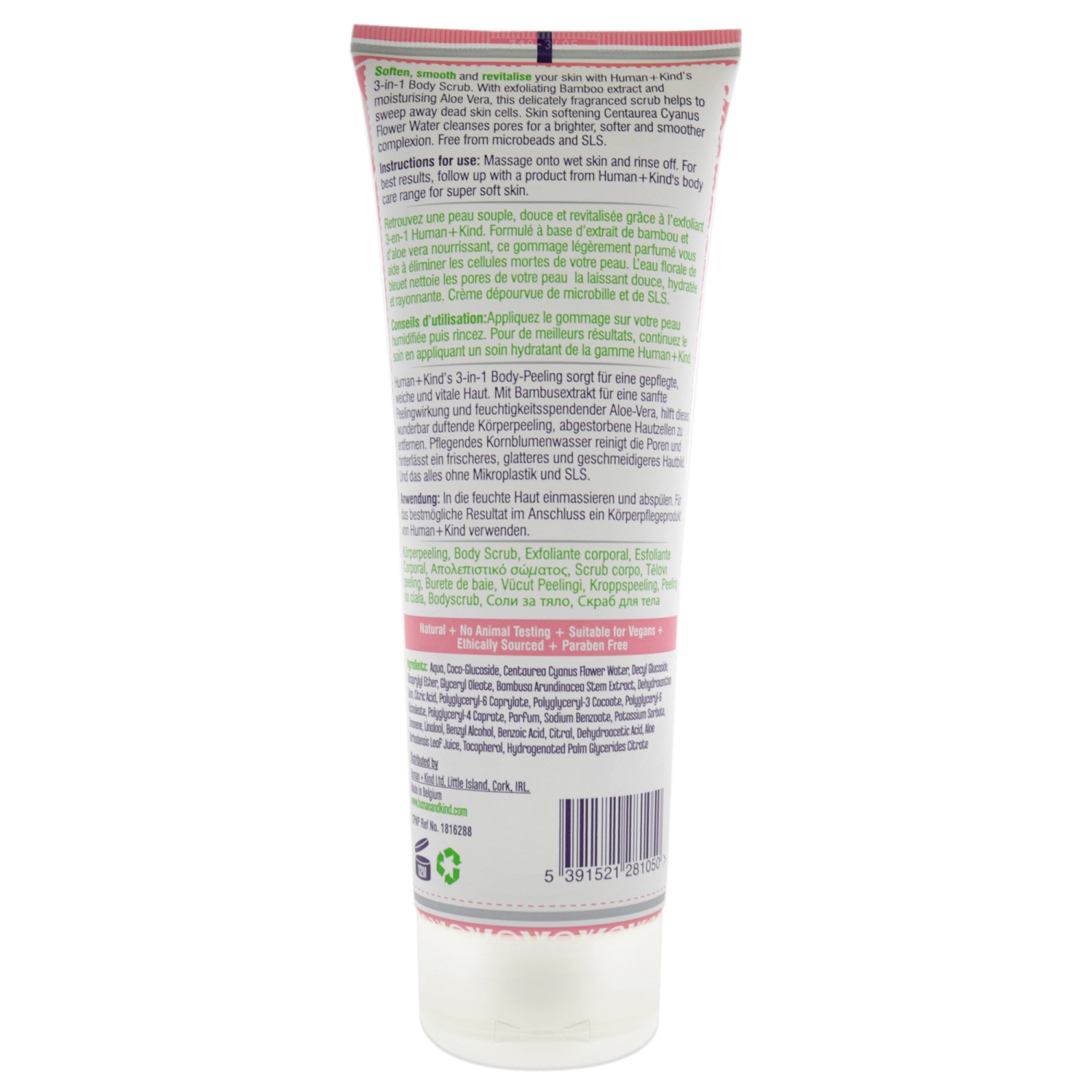 Body Scrub by Human+Kind for Unisex - 6.76 oz Scrub