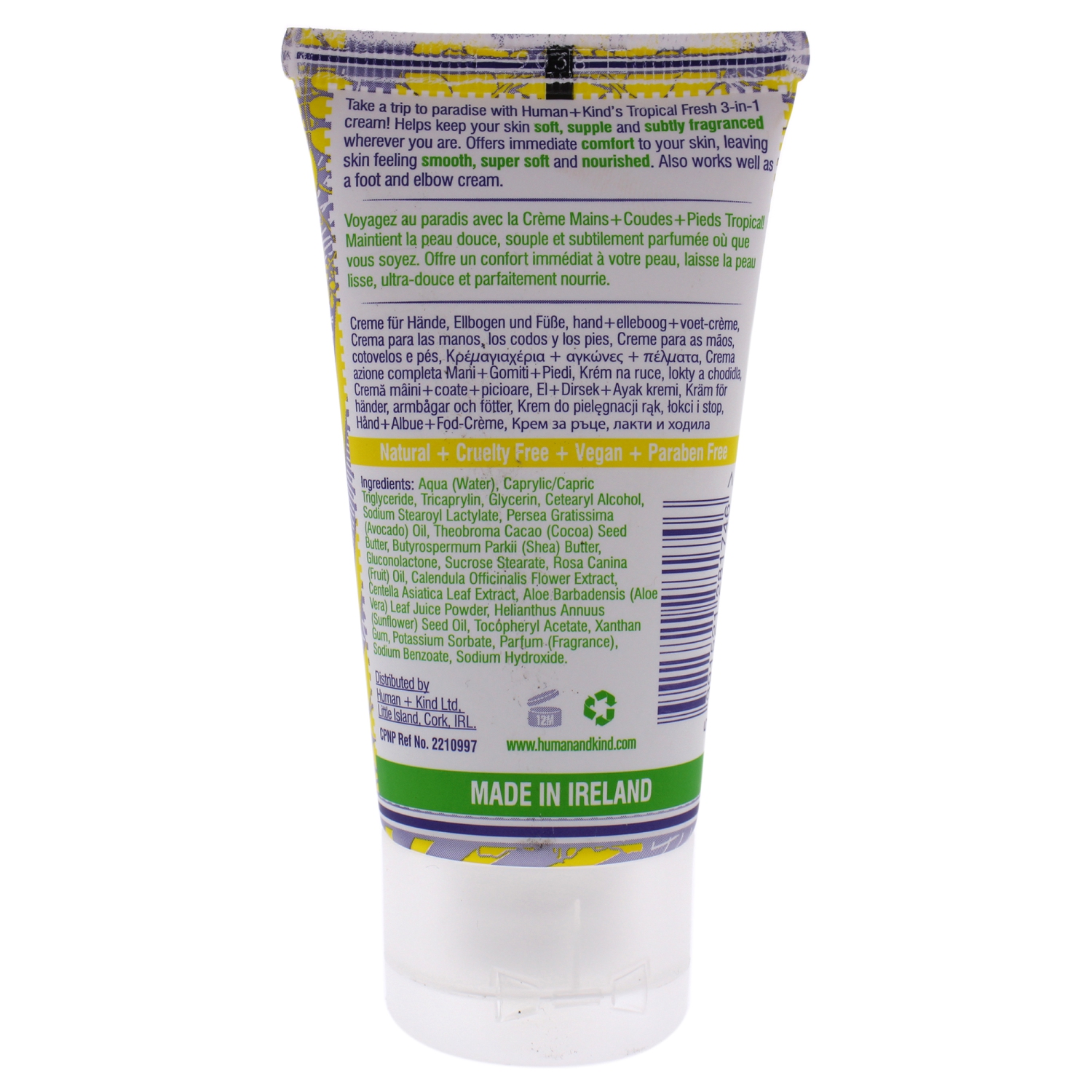 Hand Cream - Tropical Fresh by Human+Kind for Unisex - 1.7 oz Cream