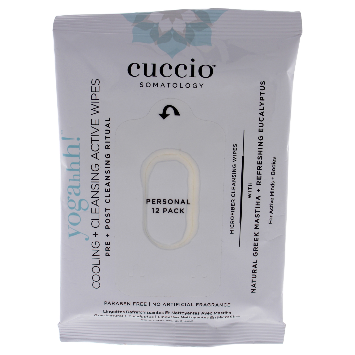 Somatology Yogahh Cooling Plus Cleansing Wipes by Cuccio for Unisex - 12 Pc Wipes