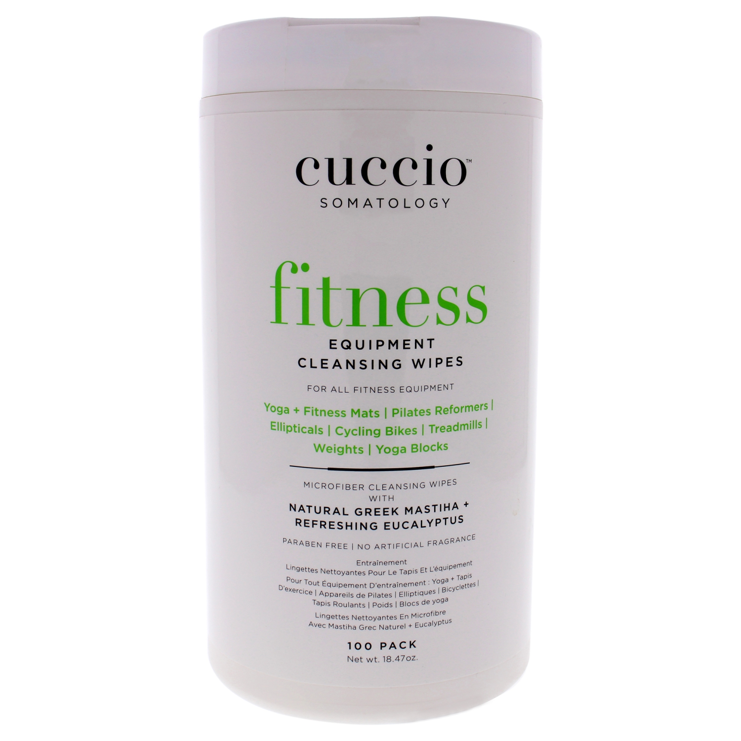 Somatology Fitness Equipment Cleansing Wipes by Cuccio for Women - 18.47 oz Wipes