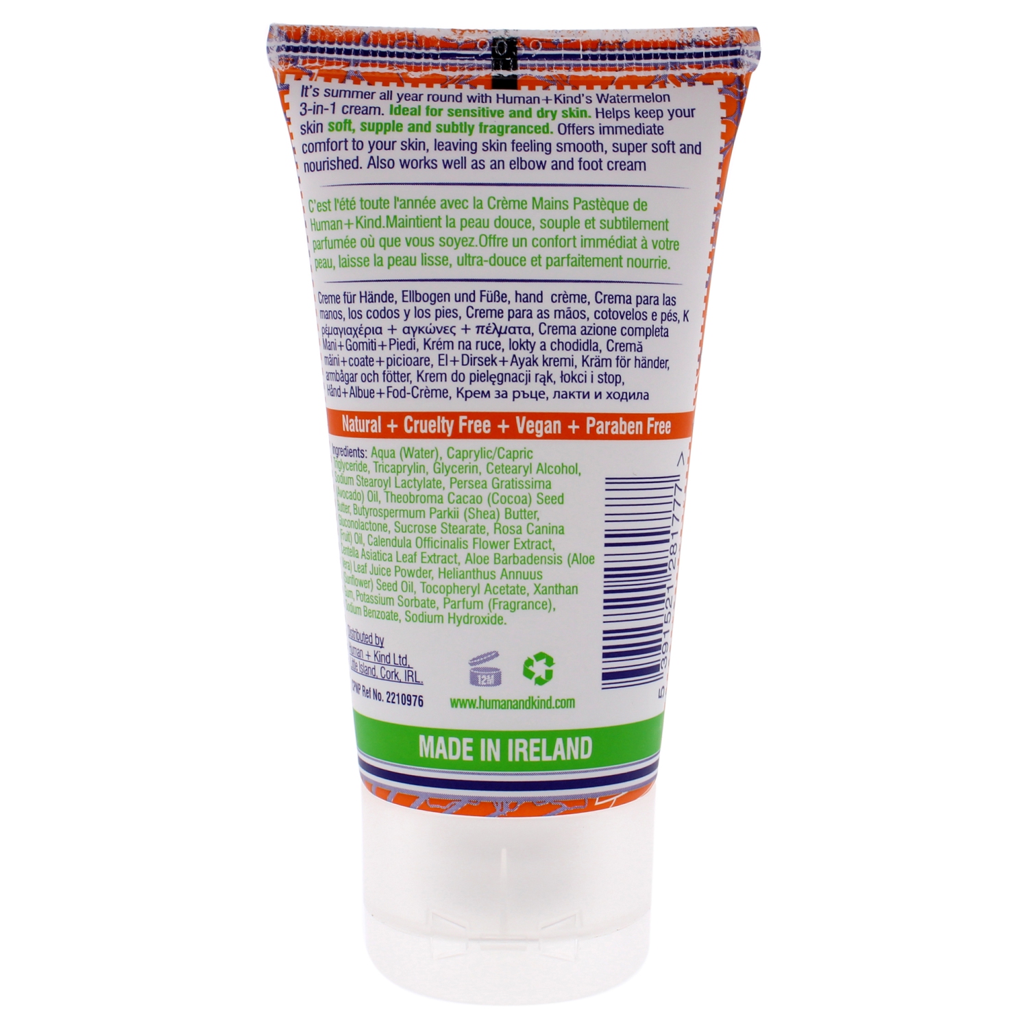 Hand Cream - Watermelon by Human+Kind for Unisex - 1.7 oz Cream