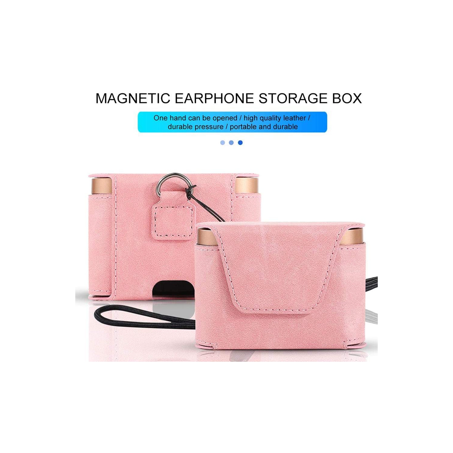 Dustproof Leather Protective Cover Case Compatible with Sony WF-1000XM3, 1000XM3S, 1000XM3B Earphone - Pink