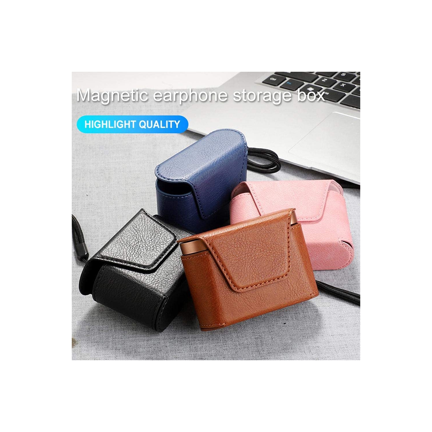 Dustproof Leather Protective Cover Case Compatible with Sony WF-1000XM3, 1000XM3S, 1000XM3B Earphone - Pink