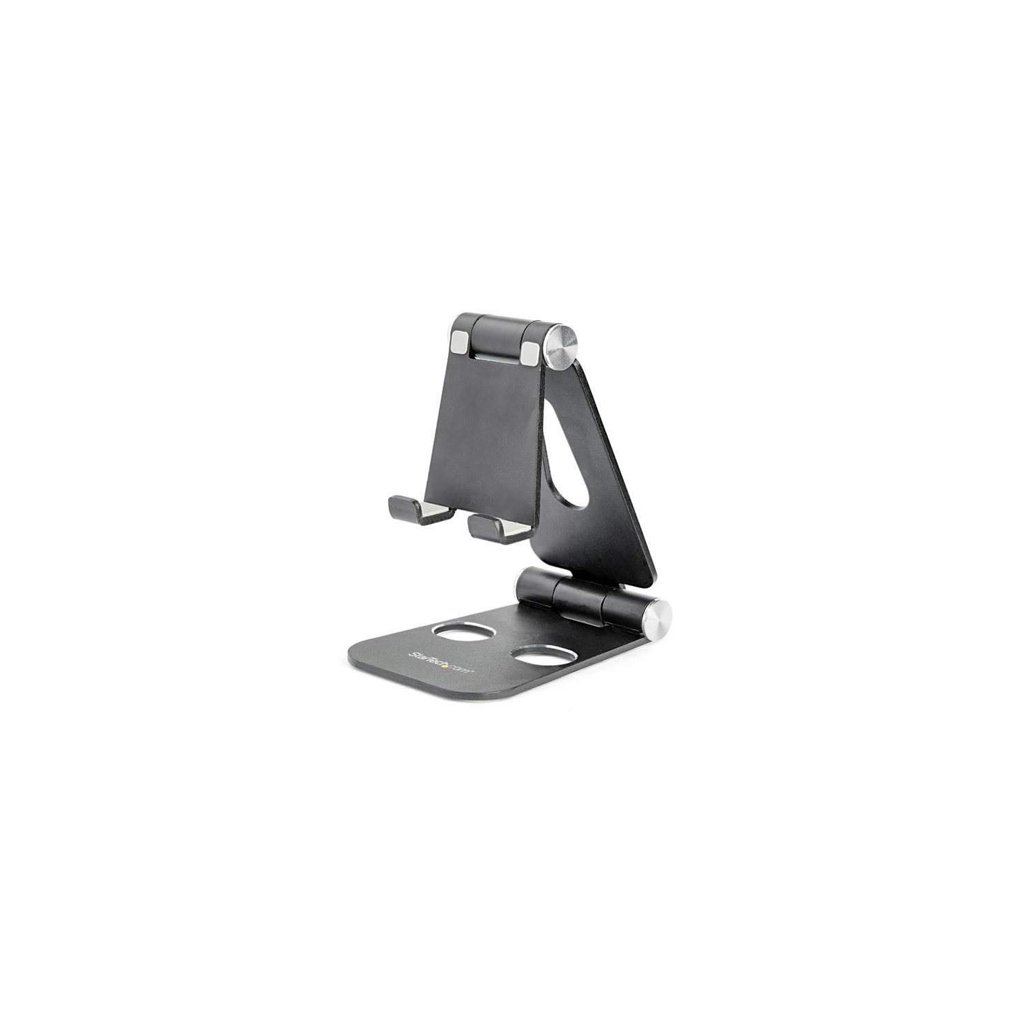 Support pour téléphone et tablette de StarTech - pliable - multiangle - aluminium - Noir - Support ajustable pour téléphone intelligent/tablette