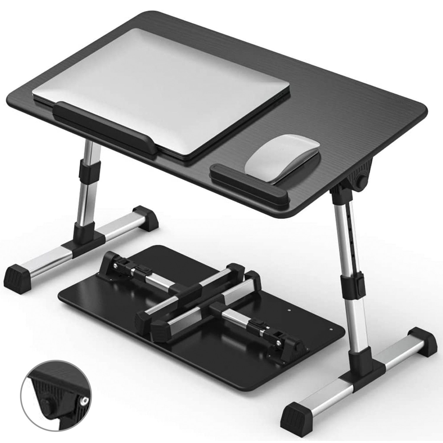 Sens Design Table pour ordinateur portable sur roulettes - table de lit -  support pour