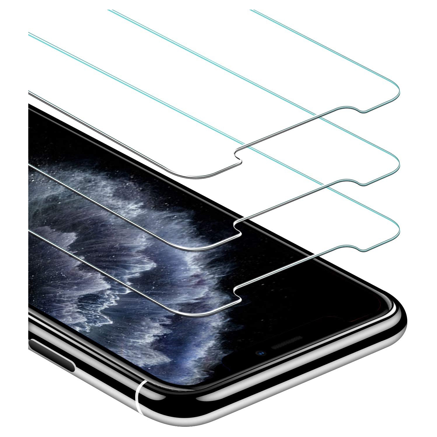 Tempered Glass Ultra Screen Protection for Apple iPhone 11 Pro, iPhone Xs and iPhone X 2-Pack