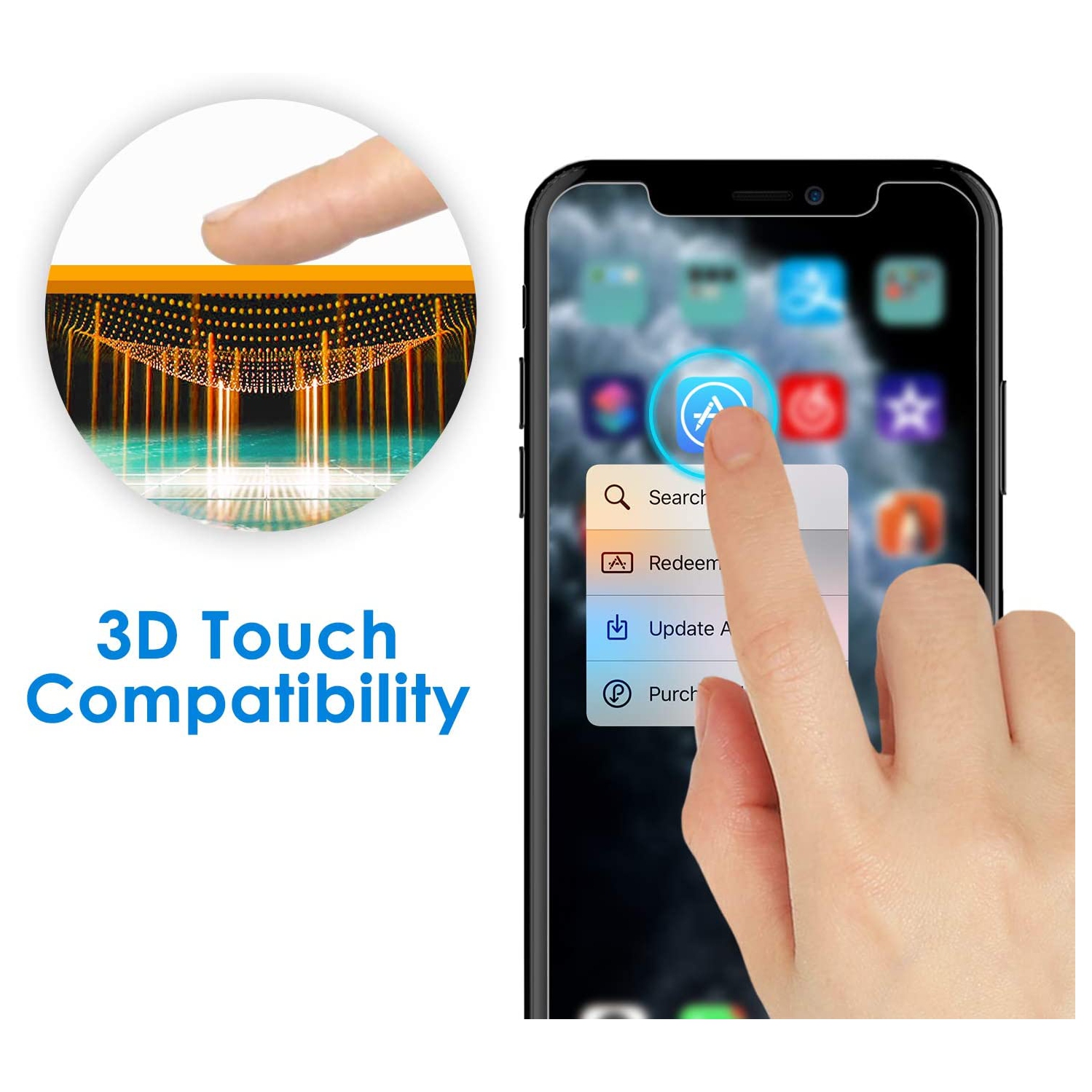 Tempered Glass Ultra Screen Protection for Apple iPhone 11 Pro, iPhone Xs and iPhone X 2-Pack