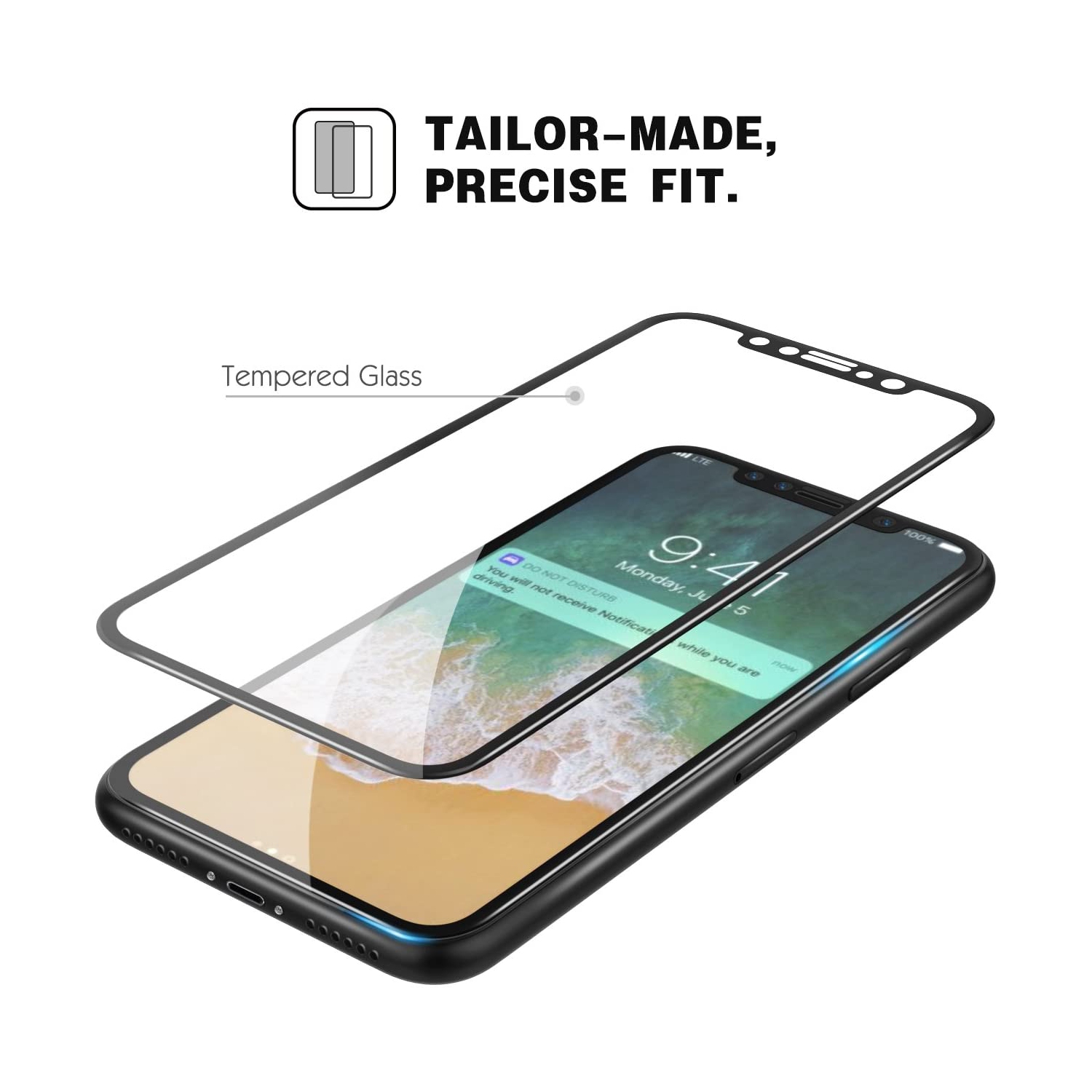 Protecteur d’écran en verre trempé Ultra d’Edge to Edge pour iPhone 11 Pro Max d’Apple, iPhone XS Max