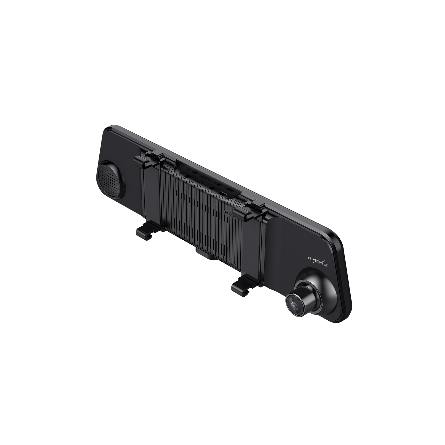 Arpha W03 GPS 12" Touch Max Streaming Mirror with Front and Back1080P Cam