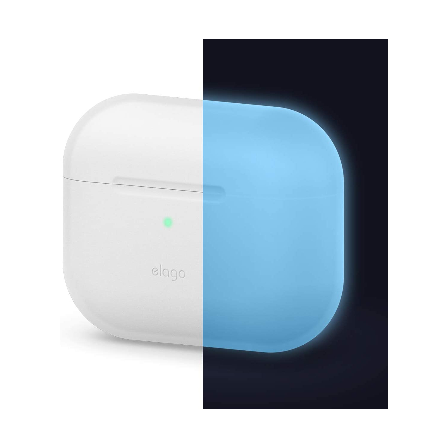 elago AirPods Pro Case Cover Designed for Apple AirPods Pro Case (2019), Full Protective Silicone Case (Nightglow Blue)