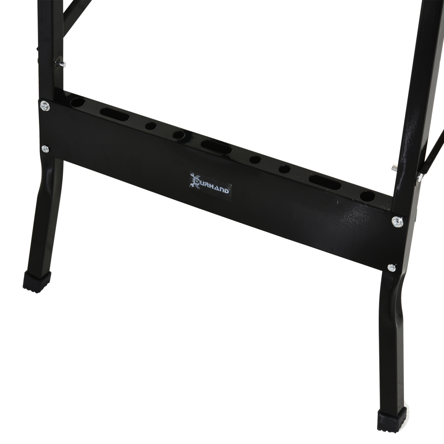 DURHAND Foldable Work Bench w/ 4 Adjustable Clamps, Carpenter Saw Table, MDF Surface, Steel Frame, Portable Work Bench 100kg/220lbs Capacity