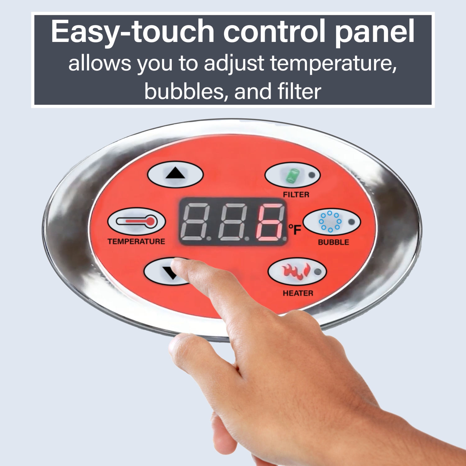 Spa gonflable rond avec couvercle HTIR4GRW d’ALEKO - 4 personnes - 210 gallons - Bleu clair et blanc