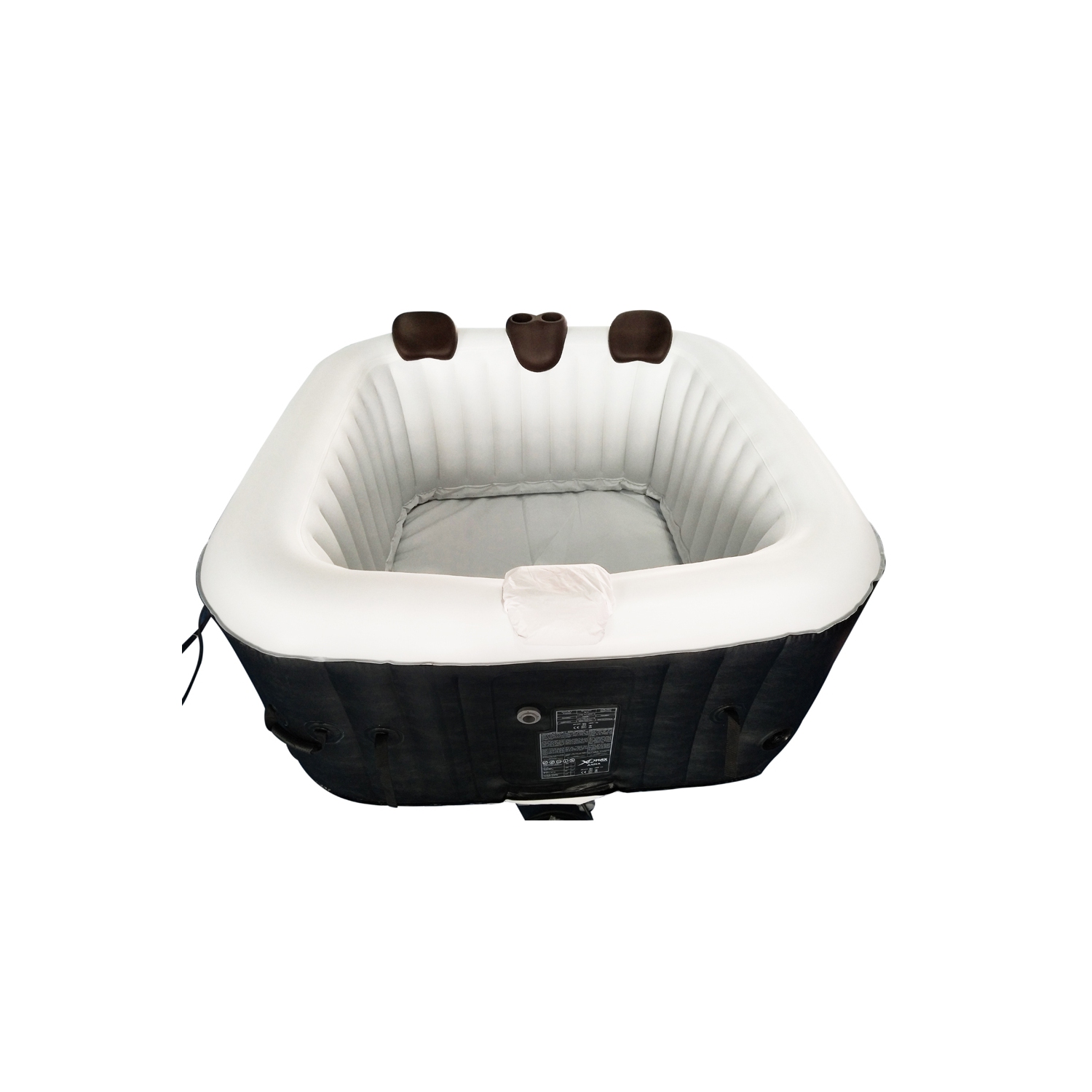 Ensemble de 3 pièces amovibles avec appuie-tête et porte-gobelet pour spa gonflable à remous - Brun