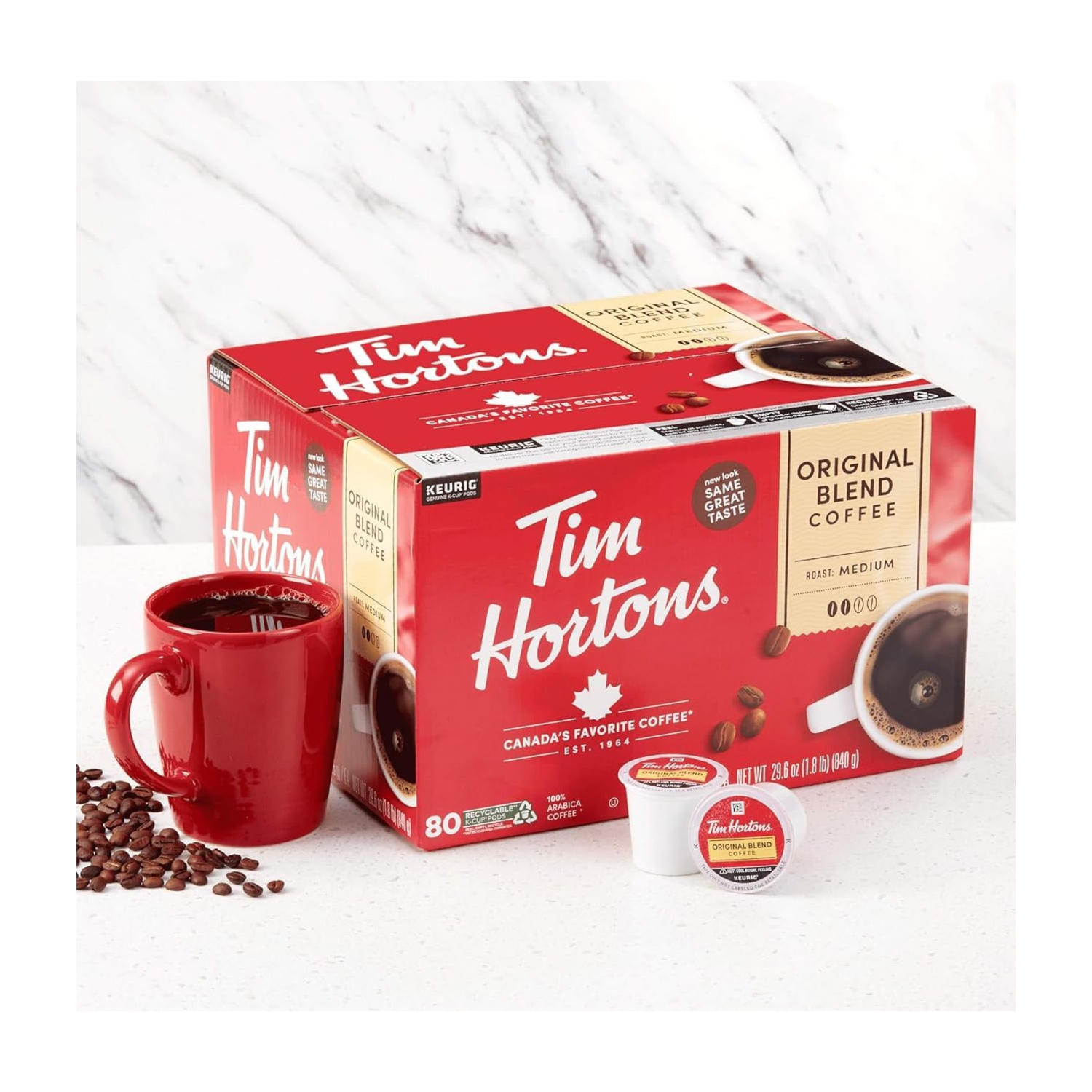 Tim Hortons Coffee Original Blend 80 K Cups Keurig K Cups Medium Roast