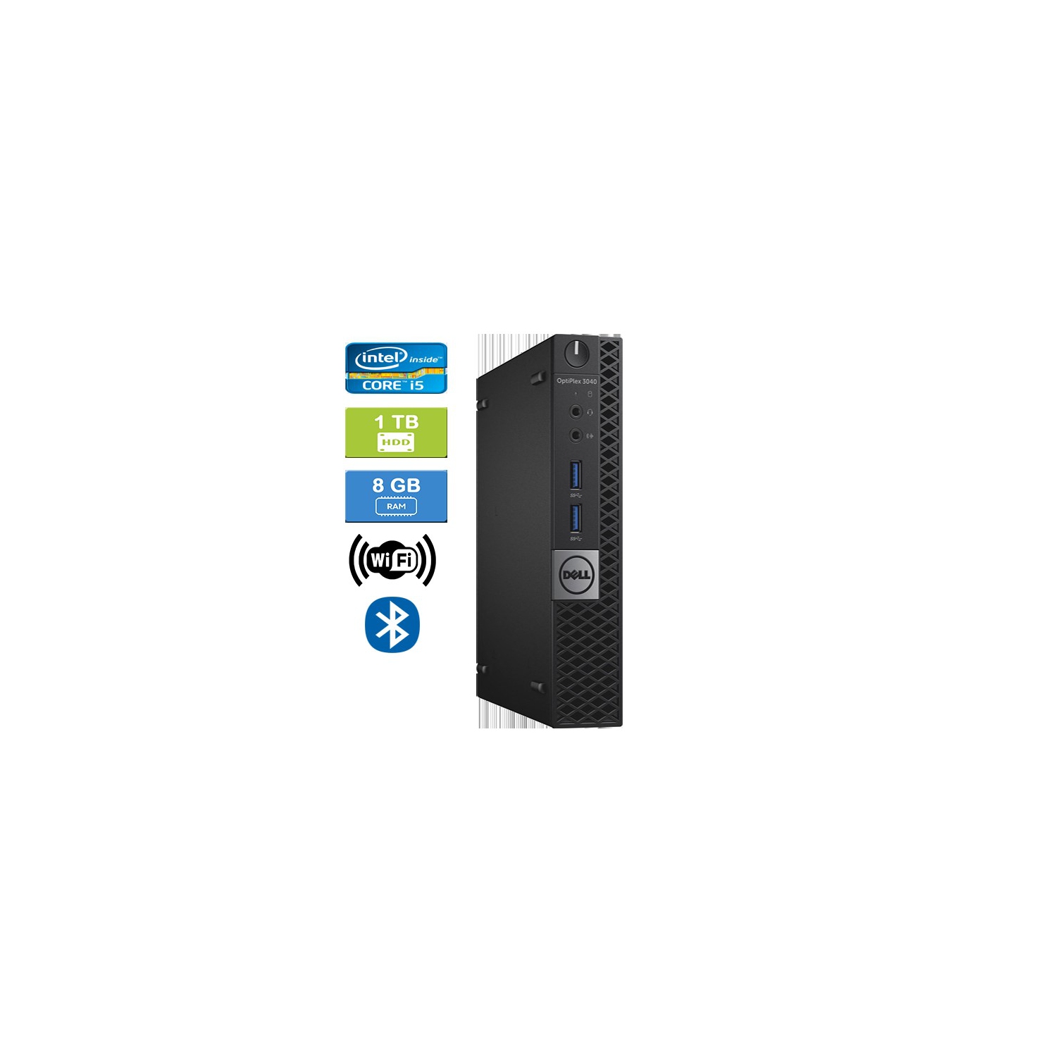 Refurbished - Dell 3040 MICRO Intel Core i5-6500T 2.50 GHz, 8GB, 1TB HDD, Win 10 Pro