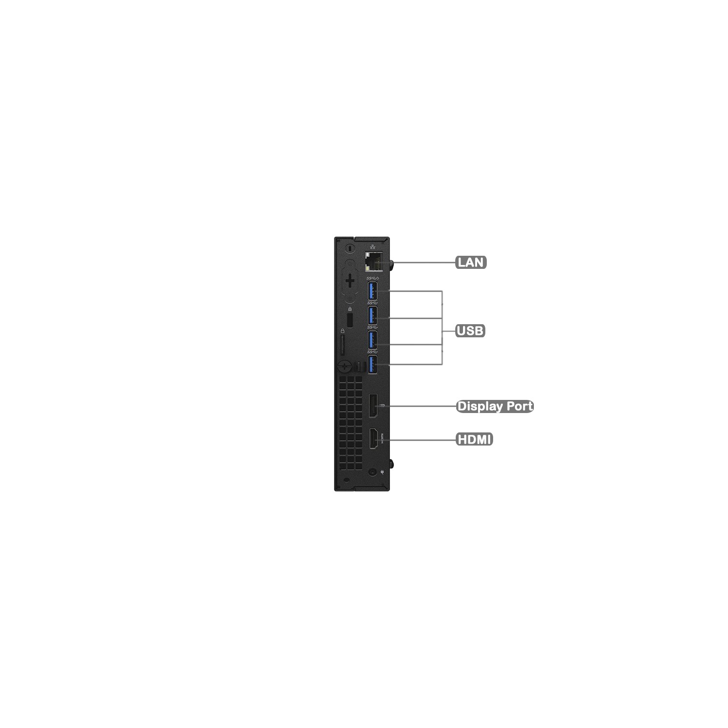 Refurbished - Dell 7050 MICRO Intel Core i3-7100T 3.40 GHz, 16GB, 256GB SSD, Win 10 Pro