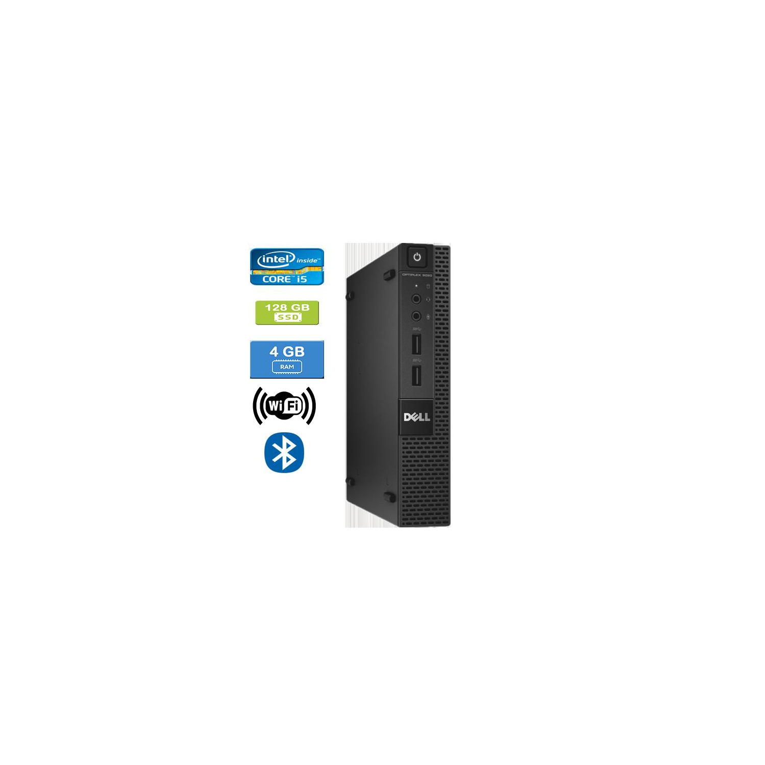 Refurbished - DELL 9020 MICRO Intel Core i5-4590T 2.00 GHz, 4GB, 128GB SSD, Win 10 Pro