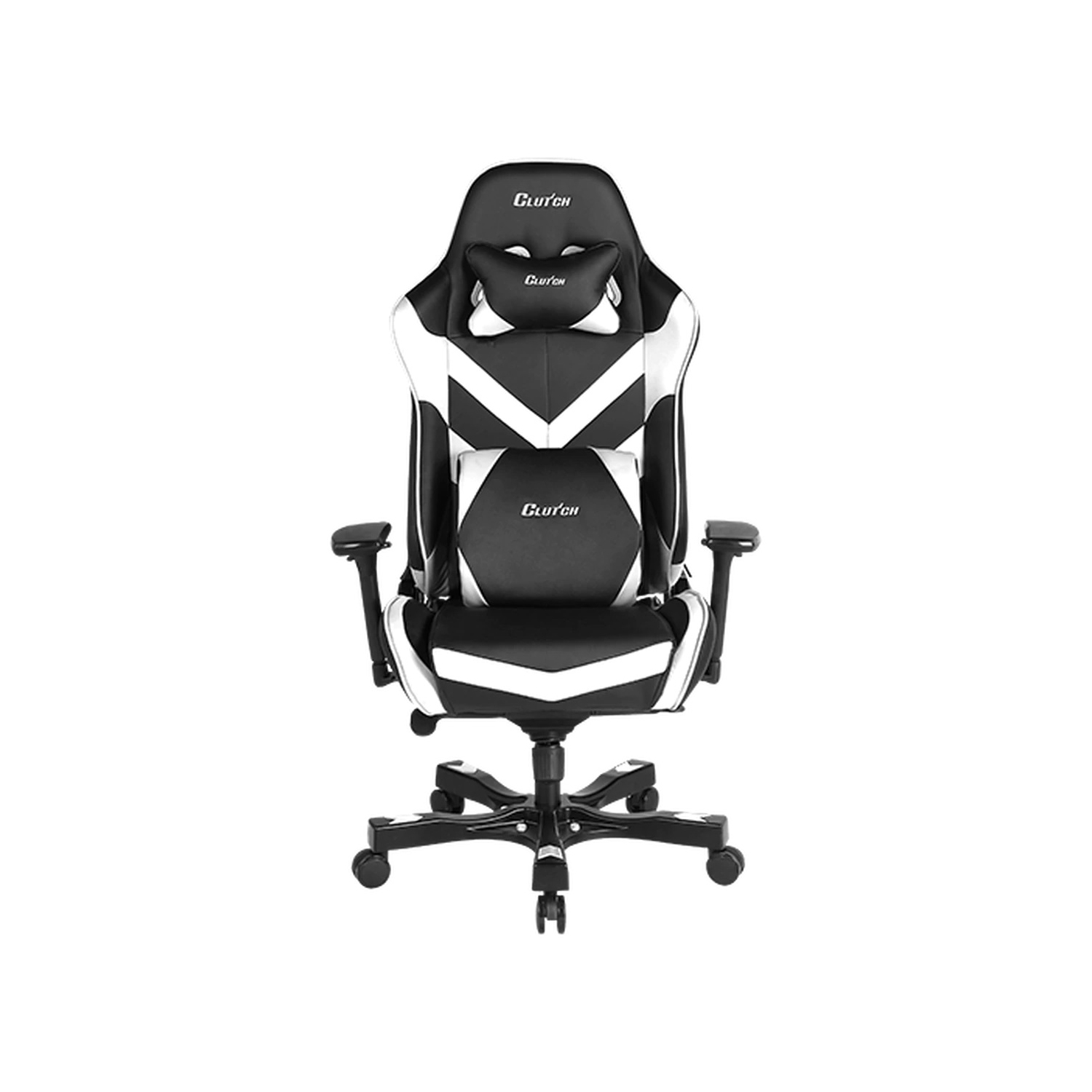 Clutch Chairz Throttle Series Charlie Black/White Premium Gaming Chair