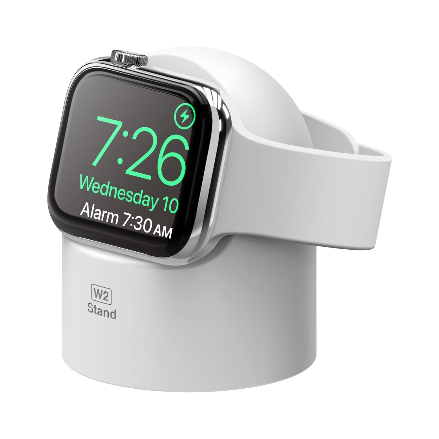 elgo W2 Station de Charge [Blanc] - Compatible avec Toutes les Séries d'Apple Watch et Mode Table de Nuit