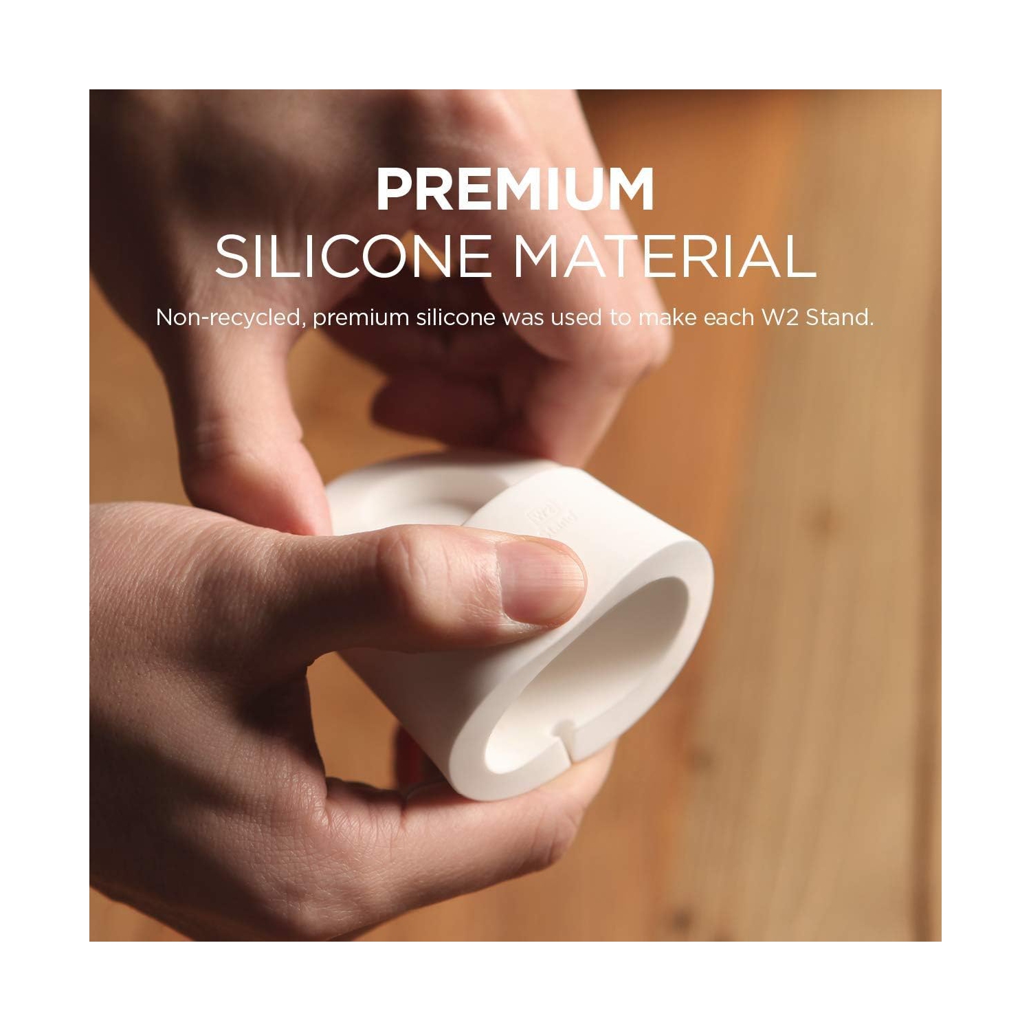 elgo W2 Station de Charge [Blanc] - Compatible avec Toutes les Séries d'Apple Watch et Mode Table de Nuit