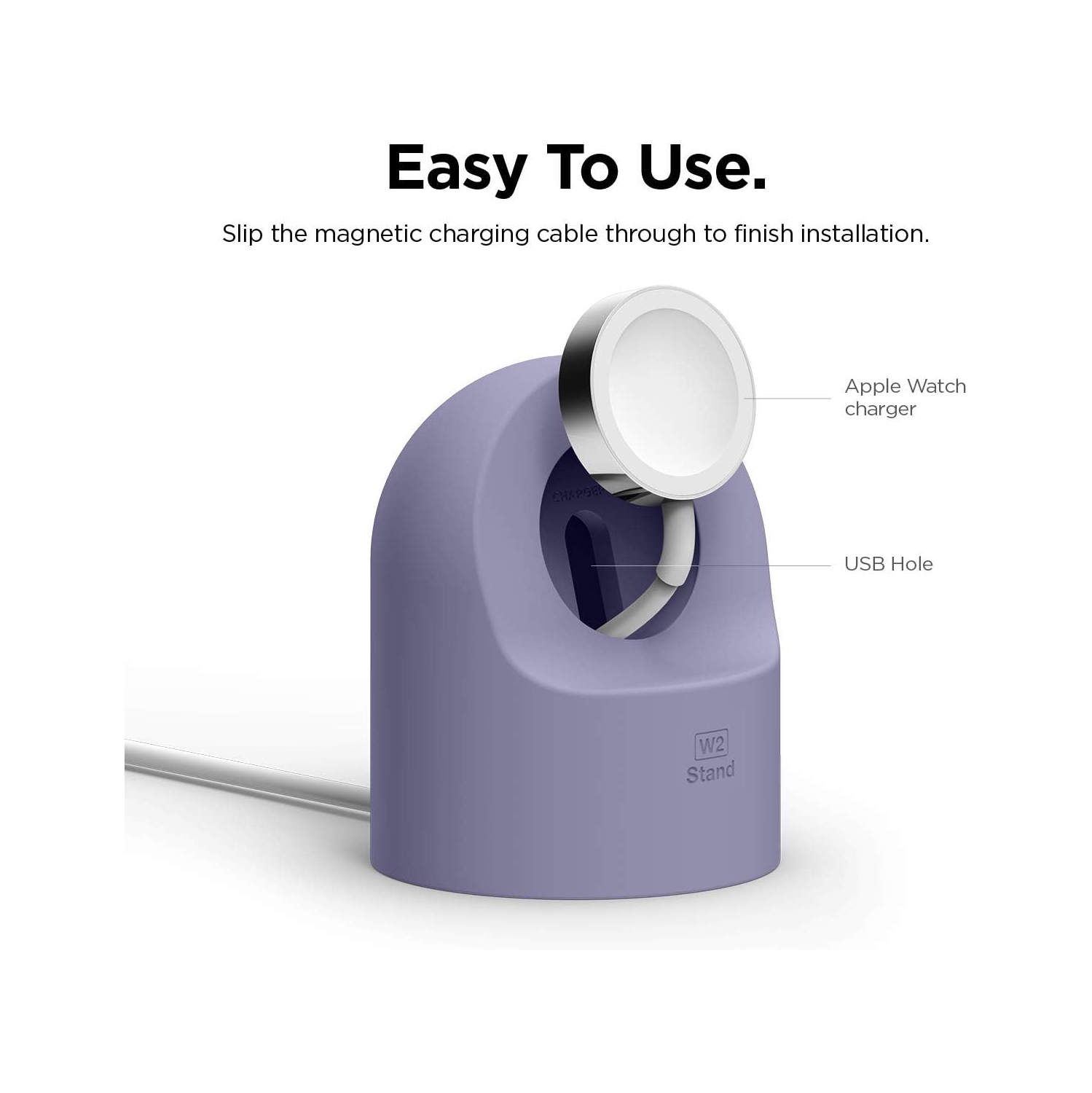 Socle Elago W2 conçu pour Apple Watch Stand compatible avec toutes les montres Apple Watch et tous les modes de table de chevet