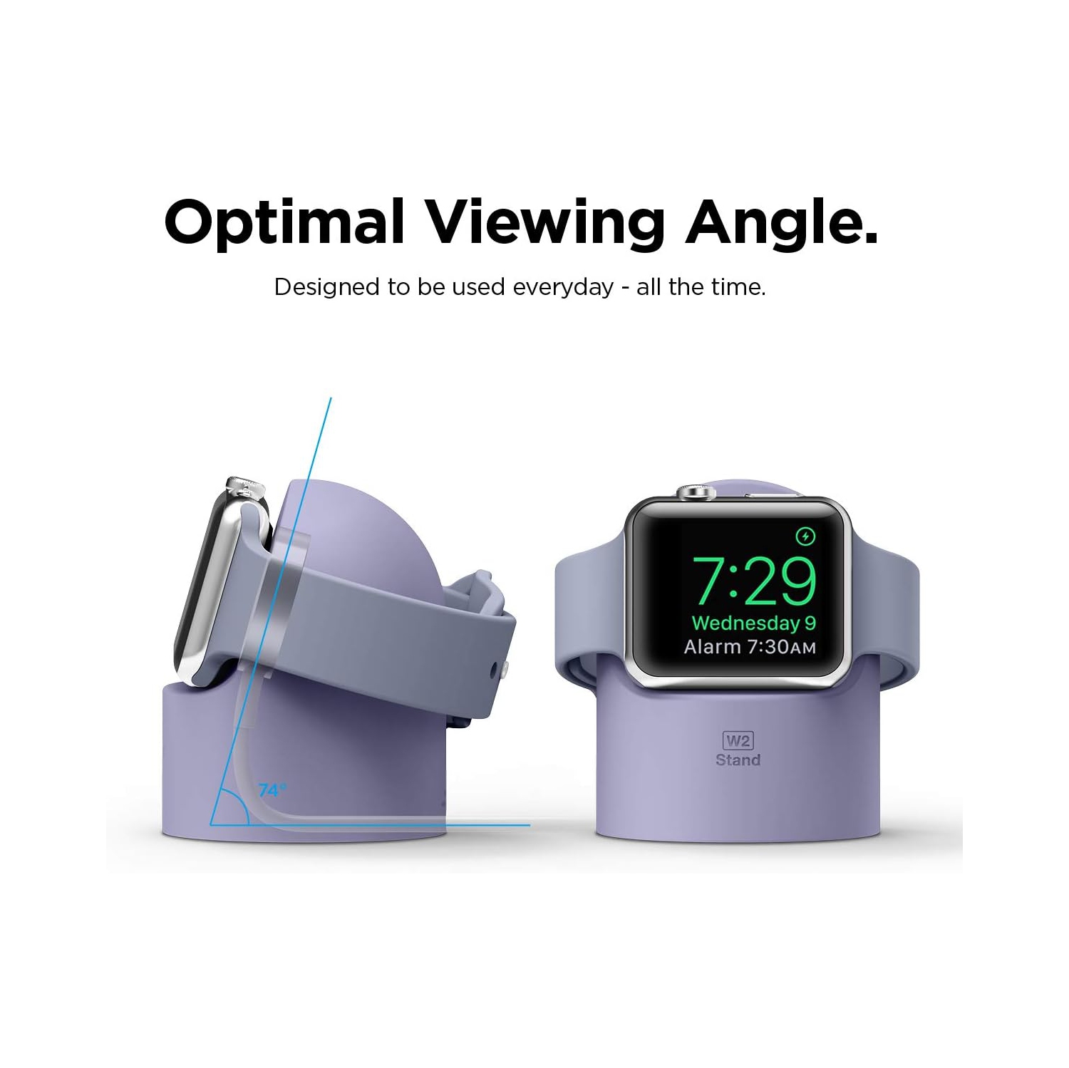 Socle Elago W2 conçu pour Apple Watch Stand compatible avec toutes les montres Apple Watch et tous les modes de table de chevet
