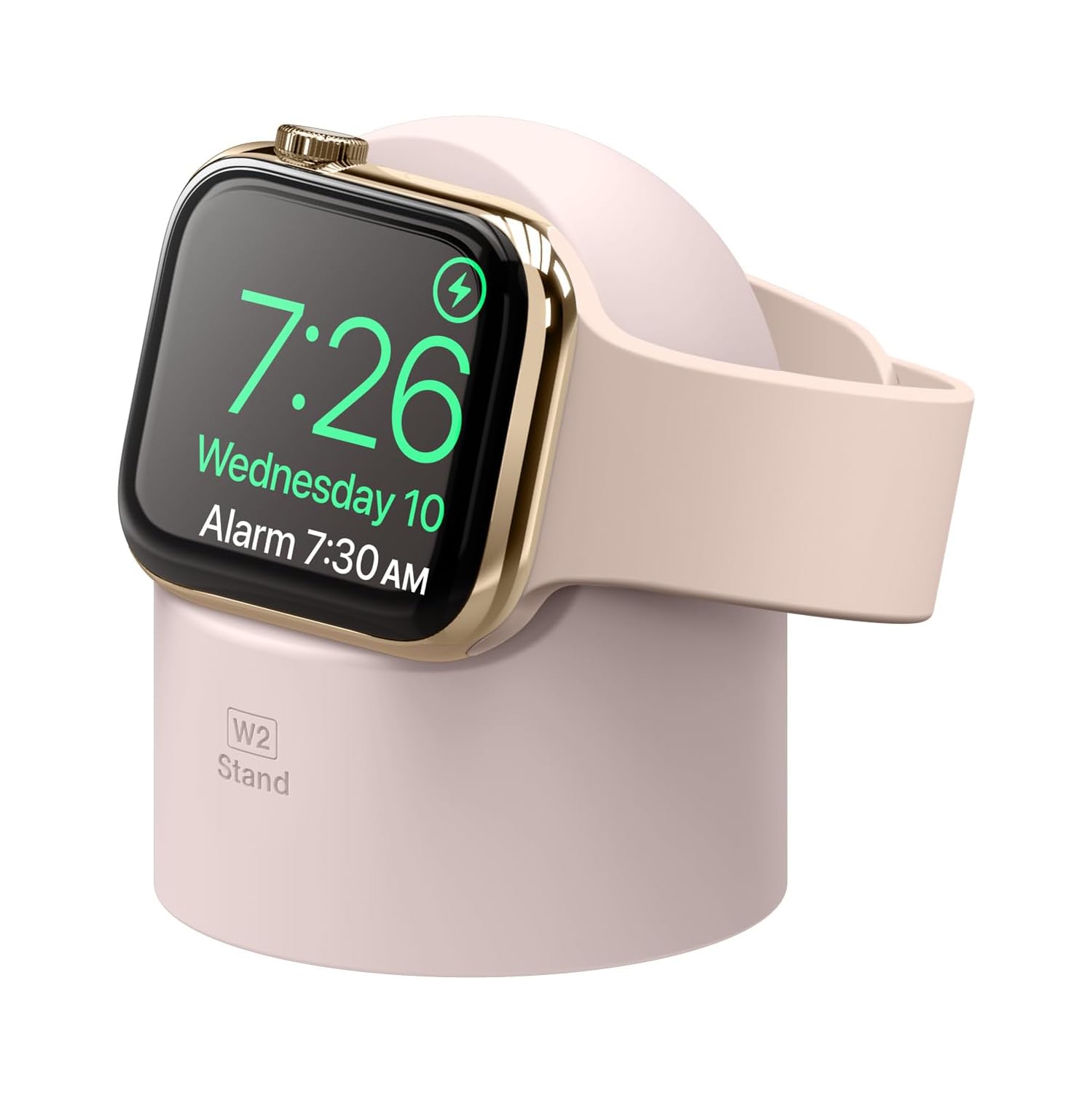 elgo W2 Station de Charge [Rose] - Compatible avec Toutes les Séries d'Apple Watch et Mode Table de Nuit