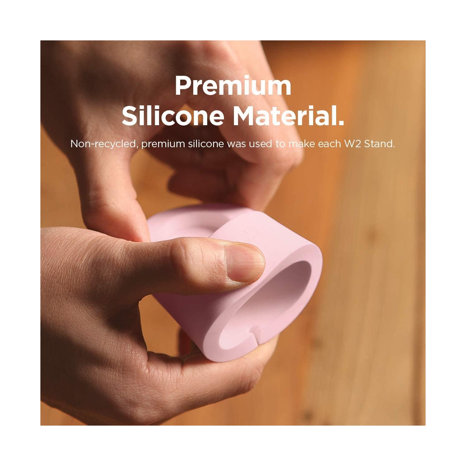 elgo W2 Station de Charge [Rose] - Compatible avec Toutes les Séries d'Apple Watch et Mode Table de Nuit