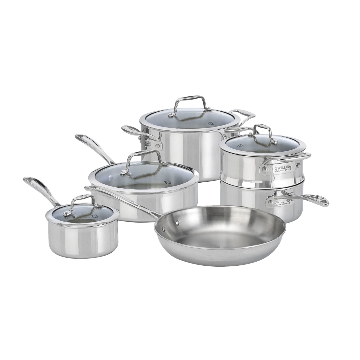 Batterie de cuisine 10 pièces en acier inoxydable 18/10 Vista Clad DE ZWILLING