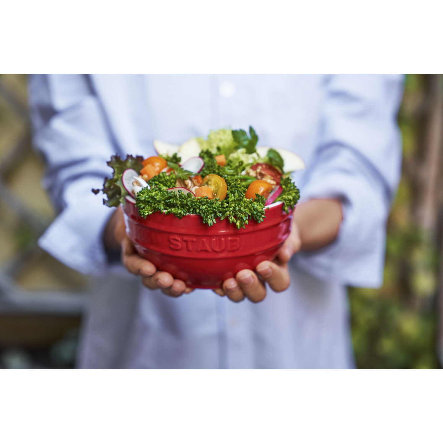 STAUB Ceramique 14 cm Ceramic Round Bowl, Cherry