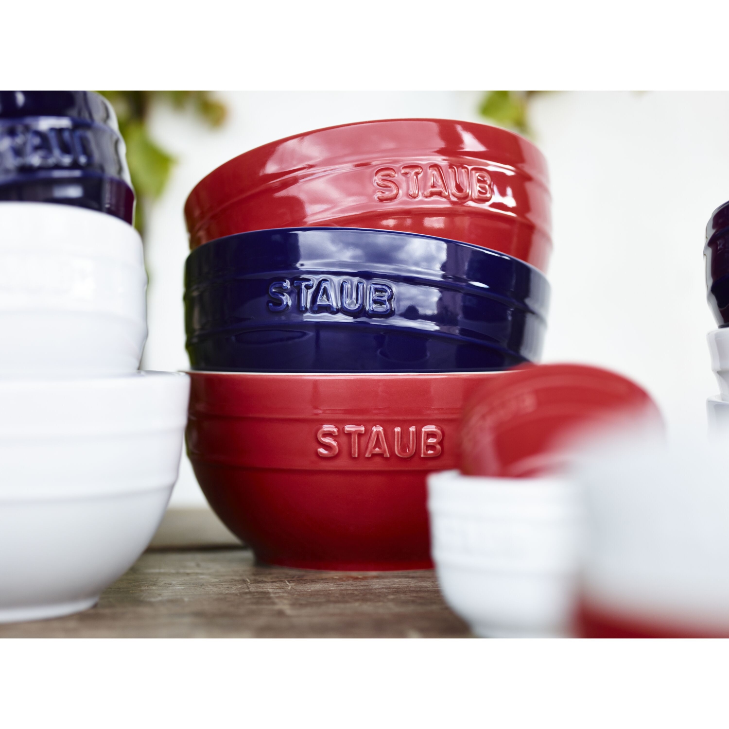 STAUB Ceramique 14 cm Ceramic Round Bowl, Cherry