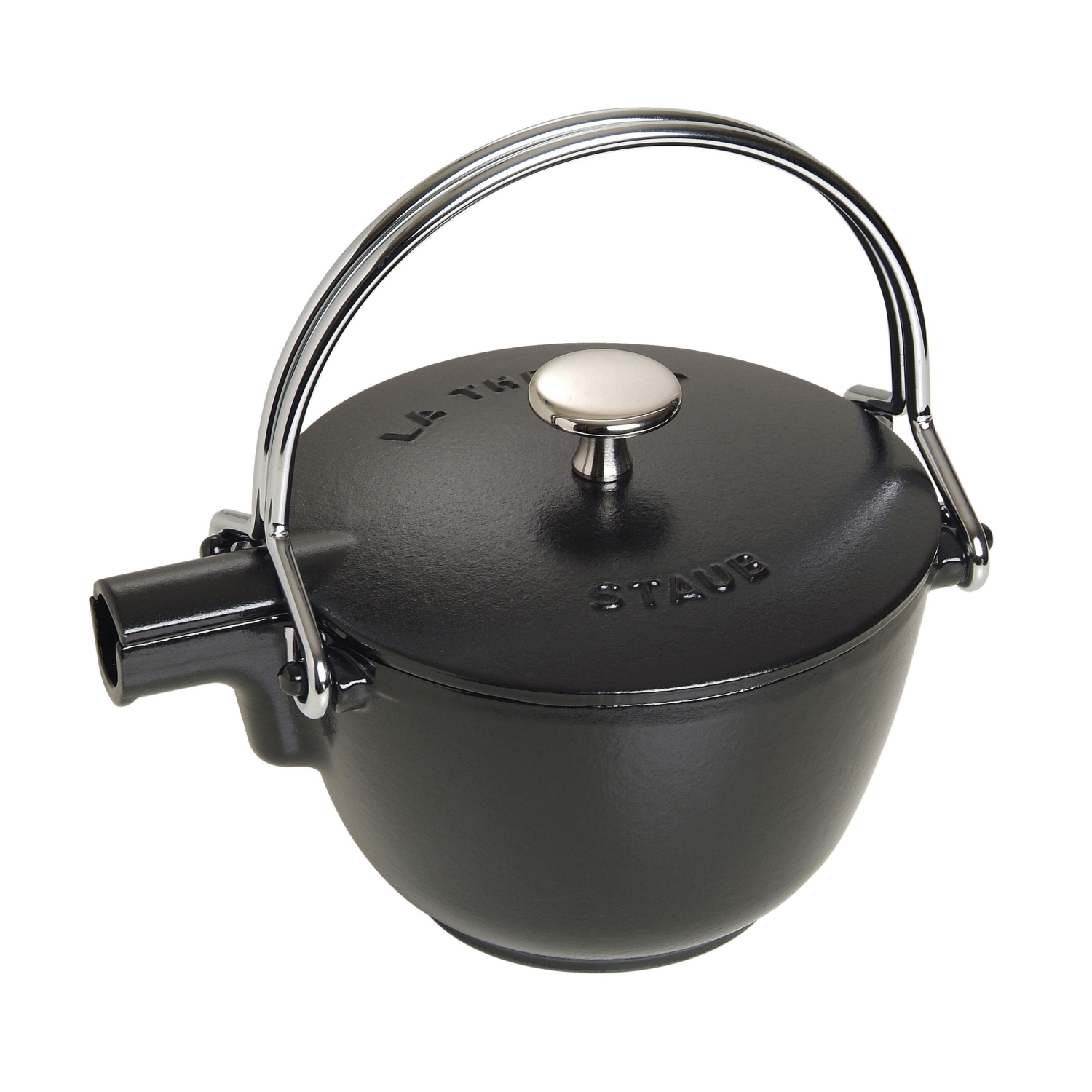 Staub, en fonte 1-qt ronde bouilloire à thé - noir mat