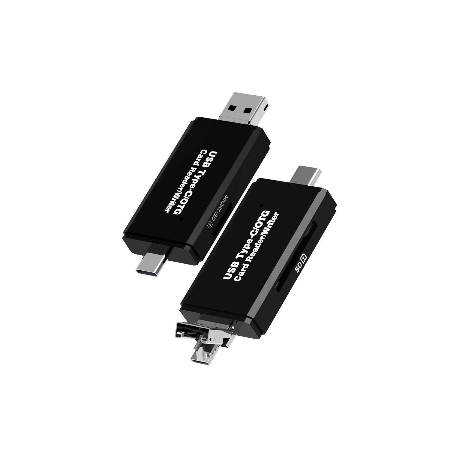 Lecteur de carte USB Type-C pour SD, Micro SD, Smartphones Android Caméras | Lecteur - Enregistreur USB 2.0 Haute Vitesse 480 Mbps