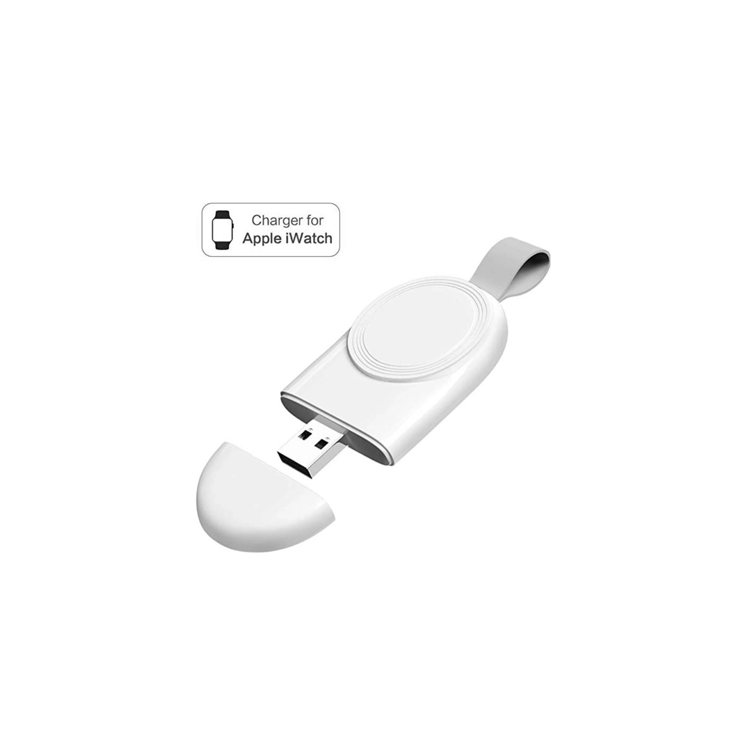 Magnetic Portable Wireless iWatch Charger - Apple Watch charger with string USB-A input:AC 5V 1A White For Apple Watch iWatch Series 6 5 4 3 2 1