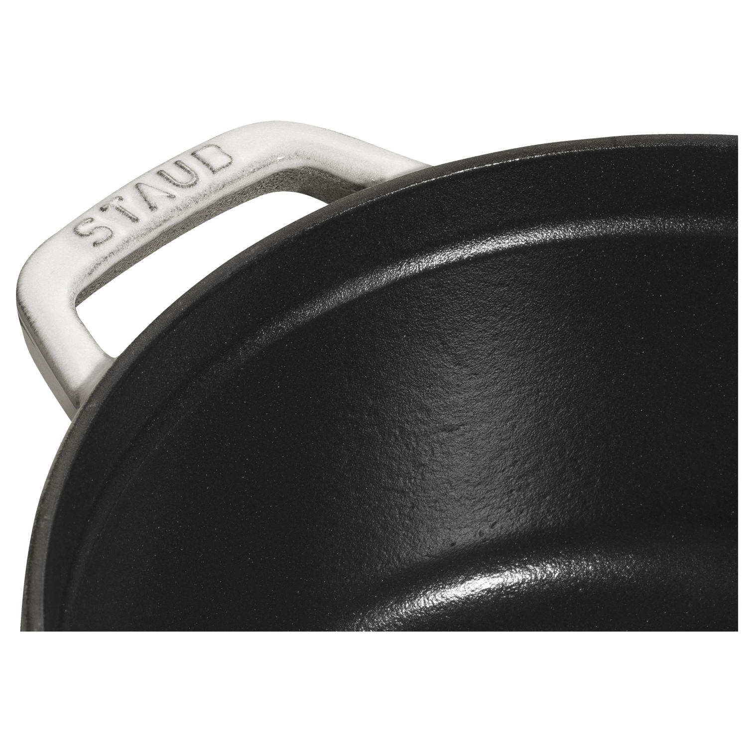 STAUB La Cocotte 3.7 L Cast Iron Round Cocotte, White Truffle