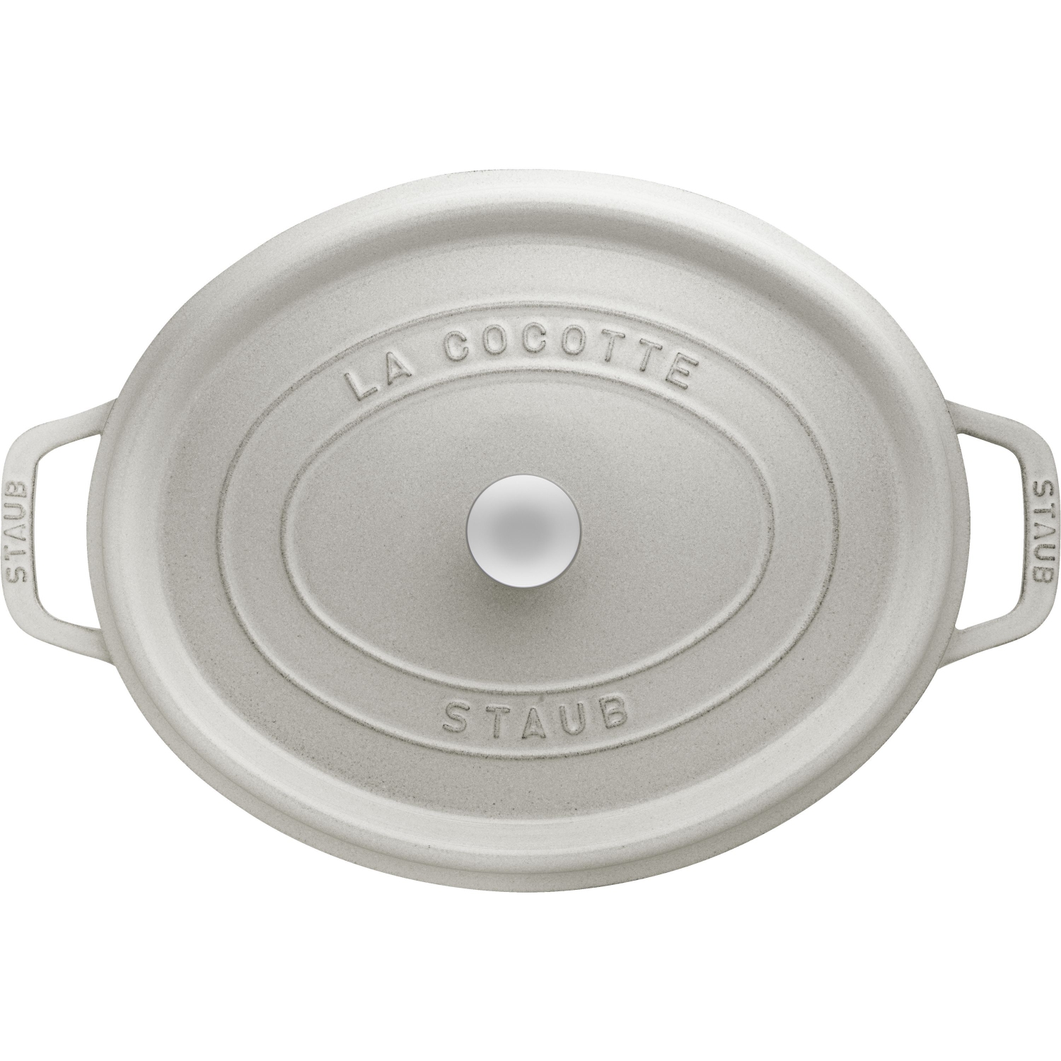 STAUB La Cocotte 6,75&nbsp;L – Cocotte ovale en fonte, truffe blanche