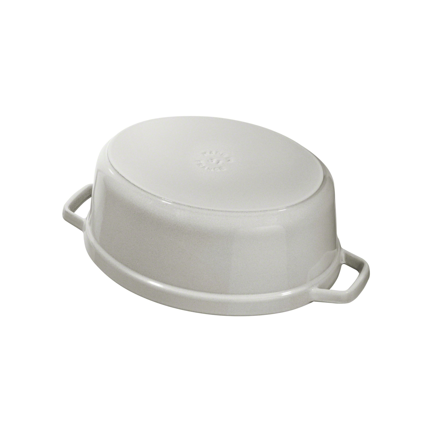 STAUB La Cocotte 5,5 L – Cocotte ovale en fonte, truffe blanche