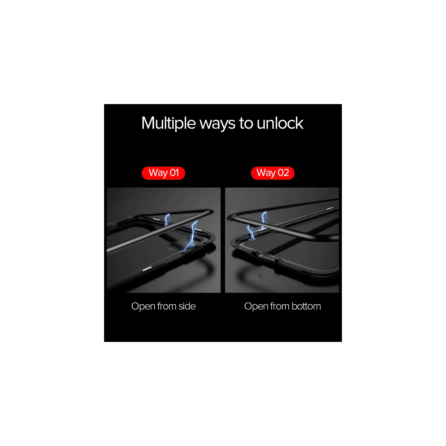 GETIHU Metal Magnetic Case + Tempered Glass Magnet Case Cover For Samsung S10 Plus