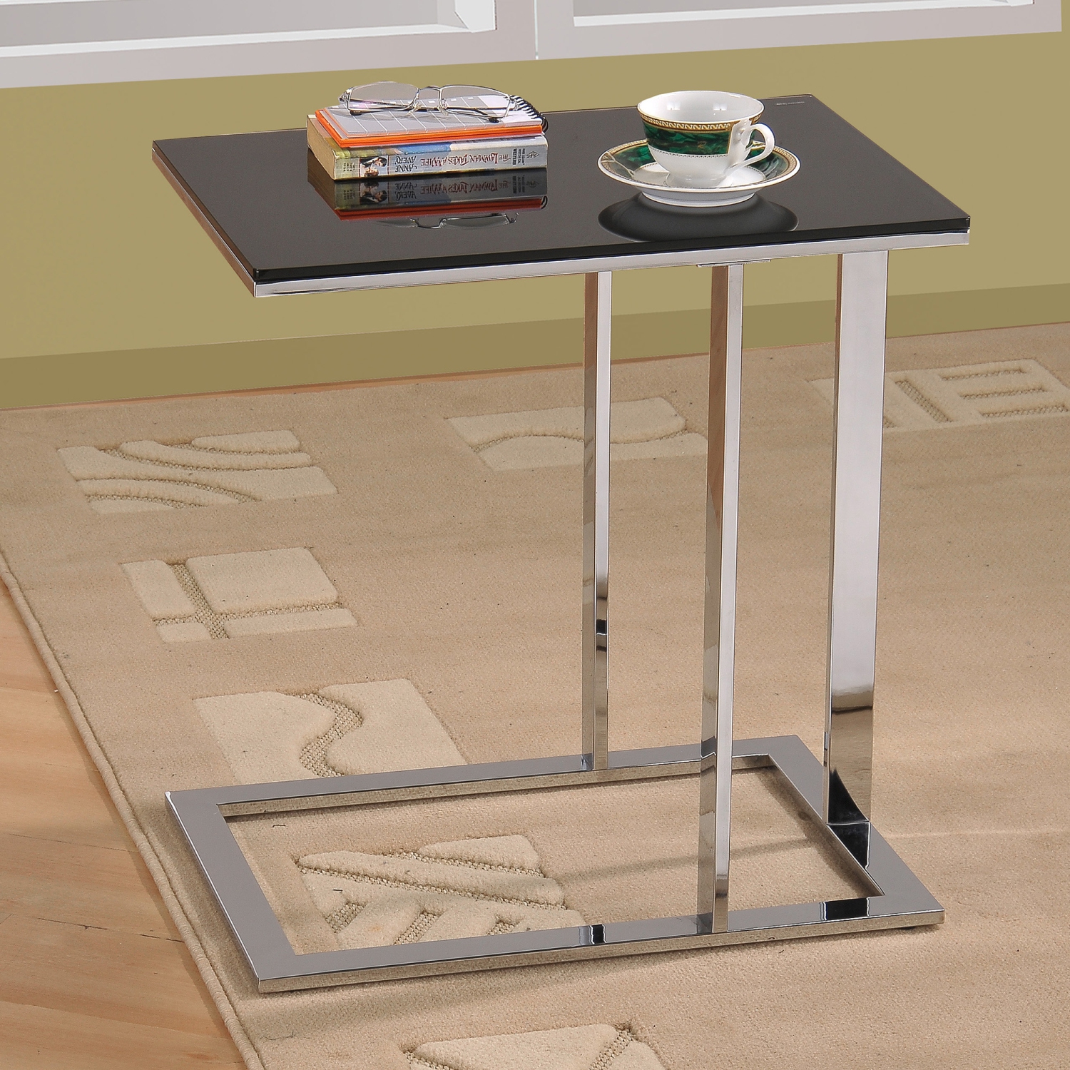 Viva Lifestyle Furiture ACCENT TABLE - CHROME/BLACK